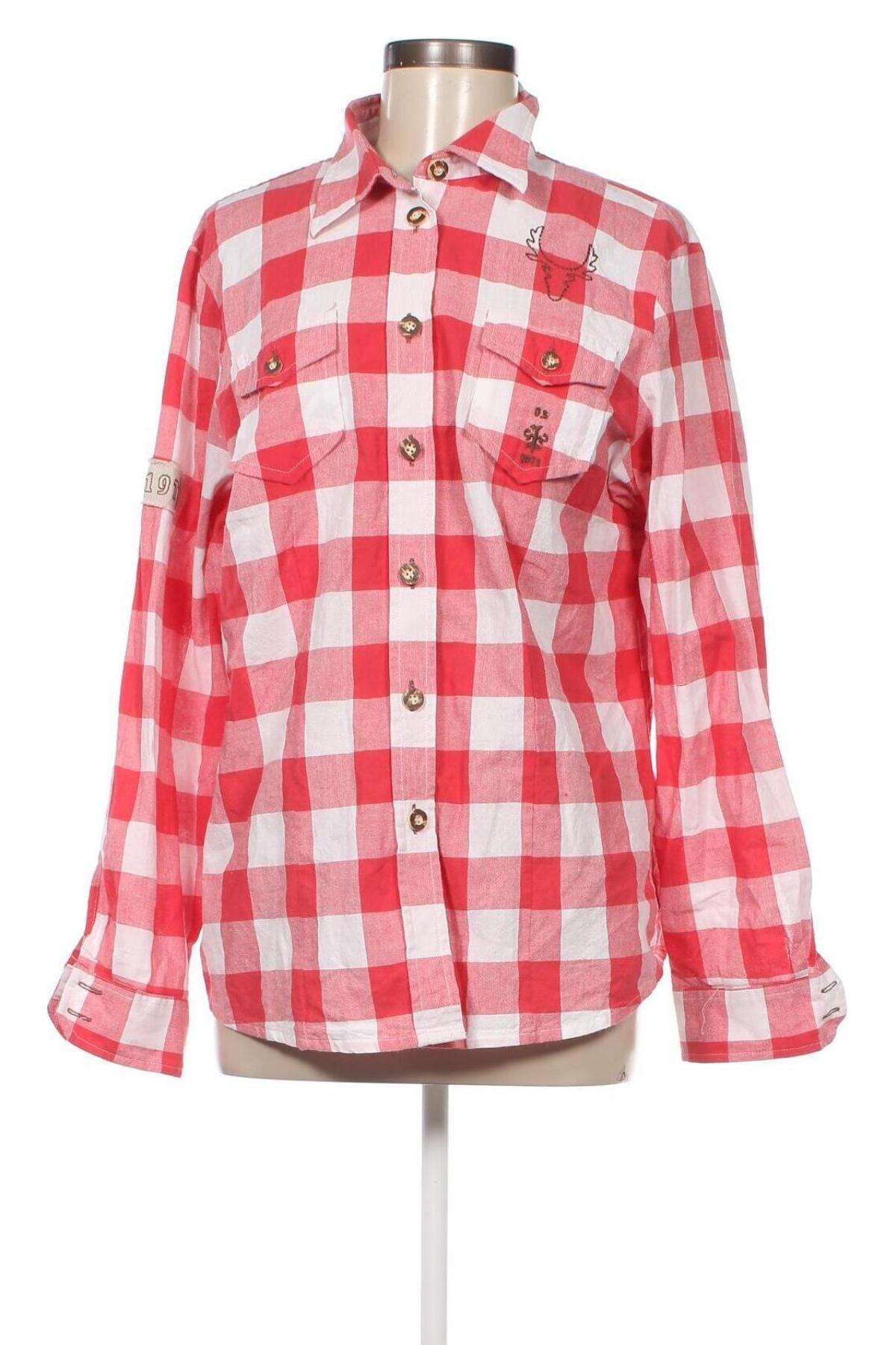 Γυναικείο πουκάμισο Os Trachten, Μέγεθος XL, Χρώμα Κόκκινο, Τιμή 8,41 €