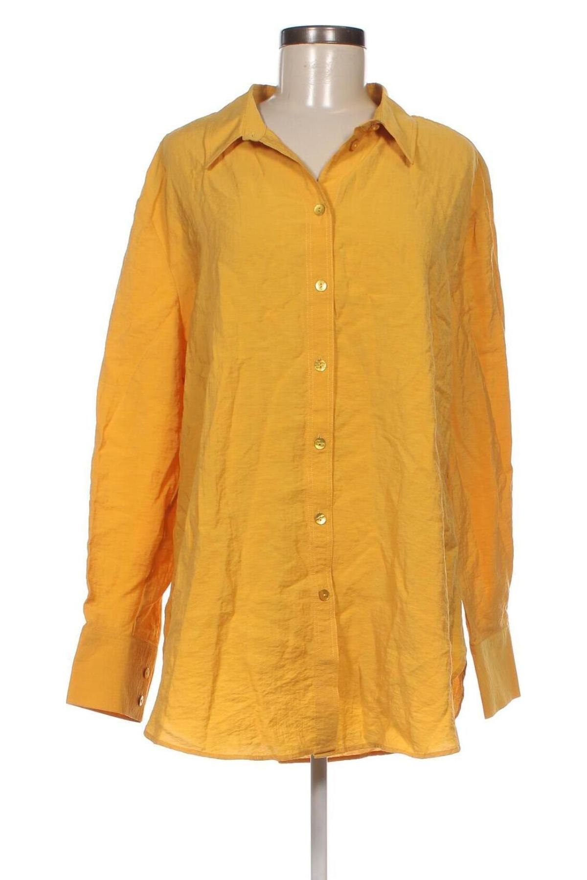 Γυναικείο πουκάμισο Selection By Ulla Popken, Μέγεθος XL, Χρώμα Κίτρινο, Τιμή 17,45 €