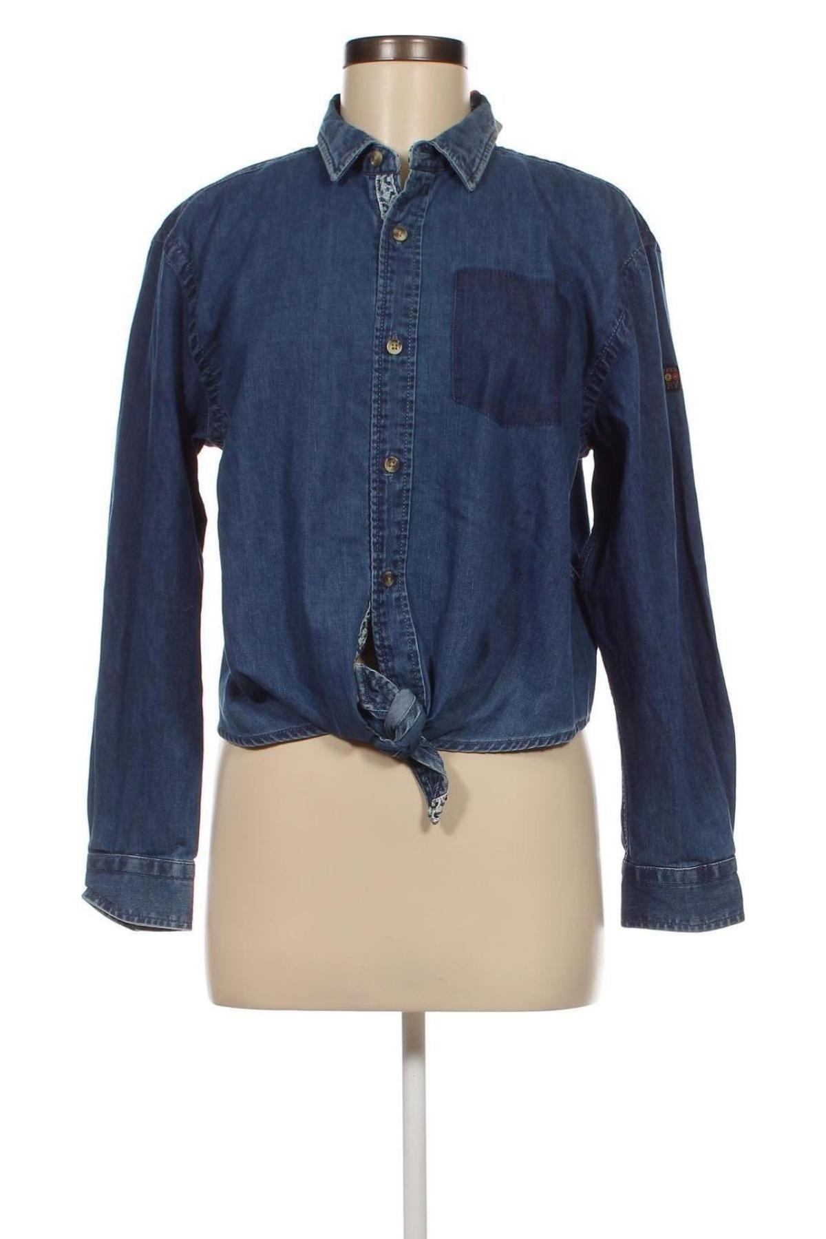 Γυναικείο πουκάμισο Superdry, Μέγεθος M, Χρώμα Μπλέ, Τιμή 36,74 €