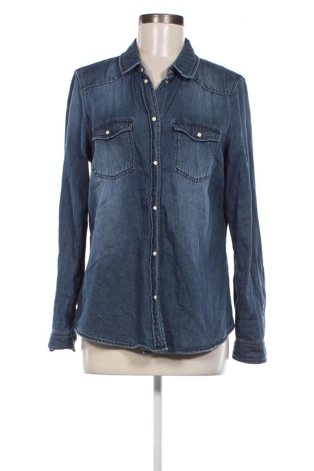 Γυναικείο πουκάμισο Vero Moda, Μέγεθος L, Χρώμα Μπλέ, Τιμή 12,37 €