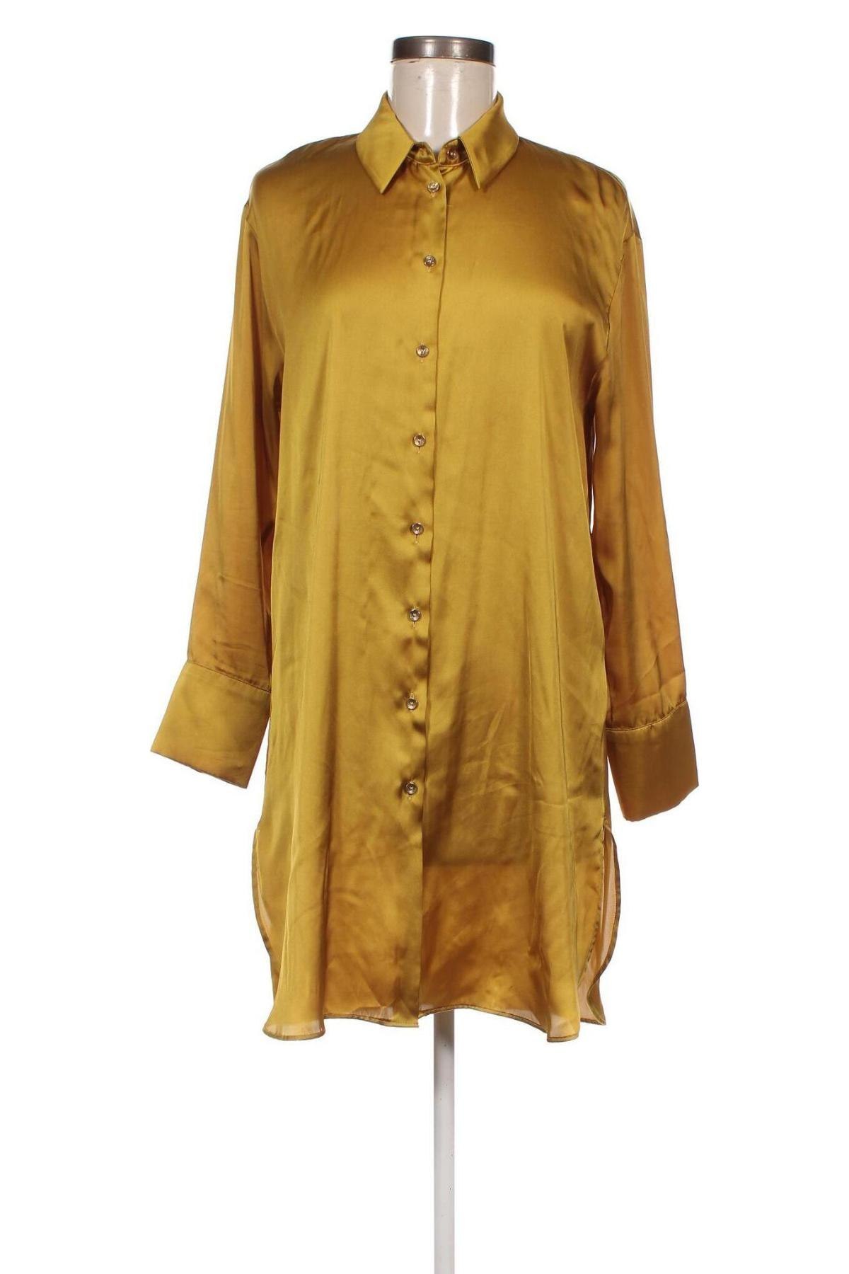 Дамска риза Zara, Размер S, Цвят Жълт, Цена 34,15 лв.