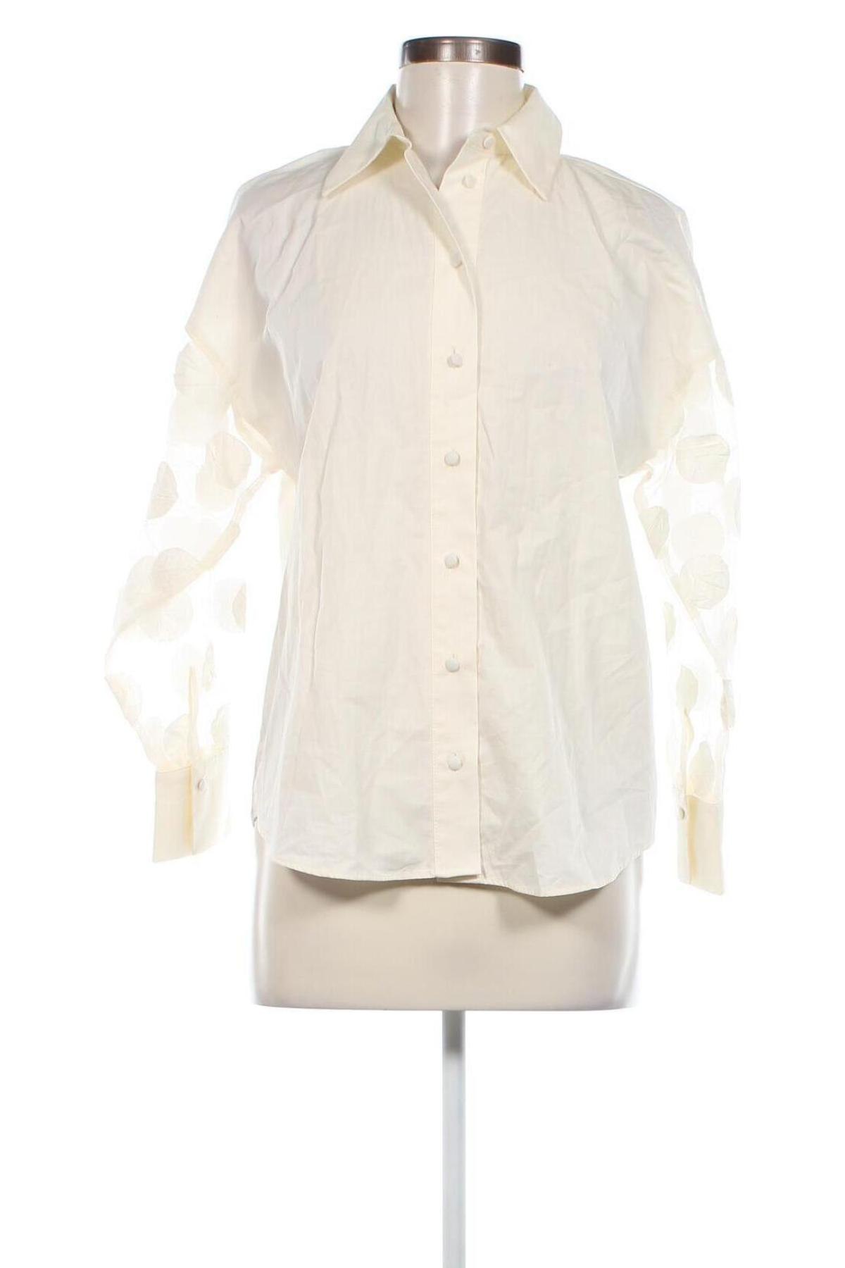 Γυναικείο πουκάμισο Zara, Μέγεθος XS, Χρώμα Εκρού, Τιμή 38,35 €