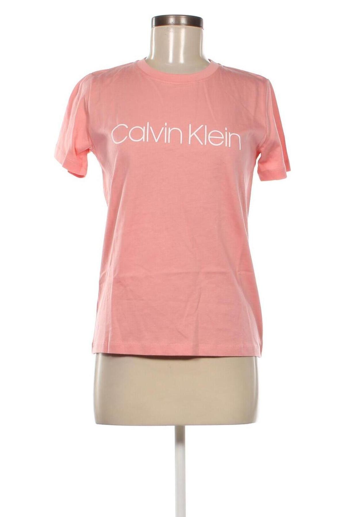 Γυναικείο t-shirt Calvin Klein, Μέγεθος XS, Χρώμα Ρόζ , Τιμή 39,69 €