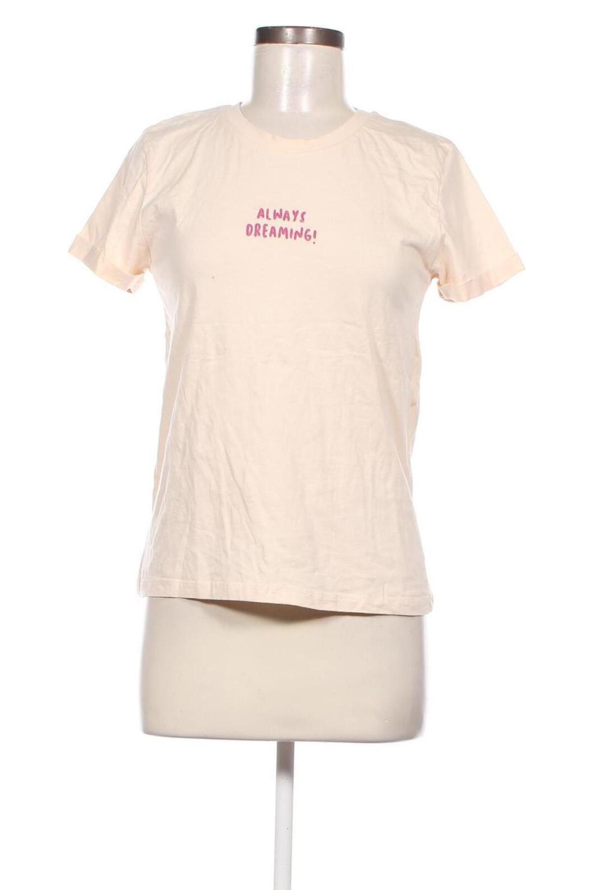 Damen T-Shirt Clockhouse, Größe M, Farbe Beige, Preis 9,05 €