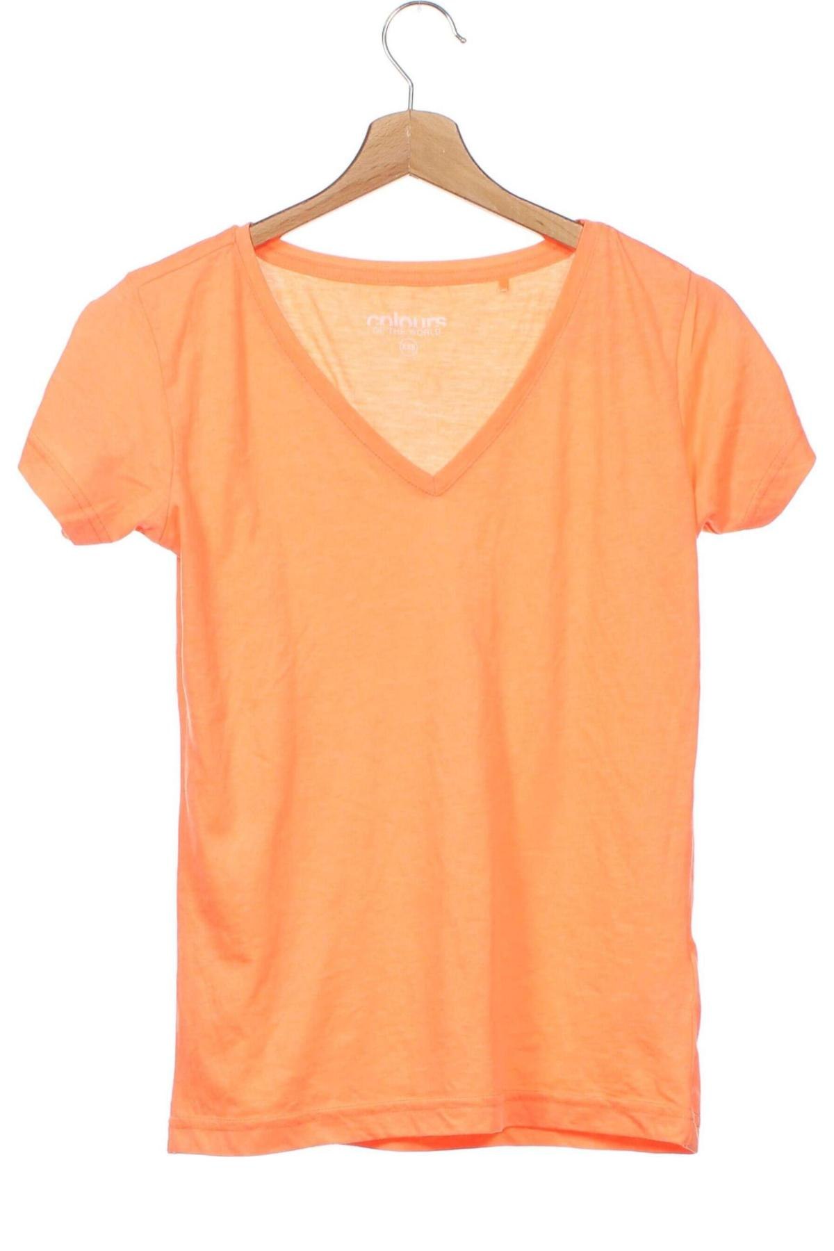 Γυναικείο t-shirt Colours Of The World, Μέγεθος XS, Χρώμα Πορτοκαλί, Τιμή 4,82 €