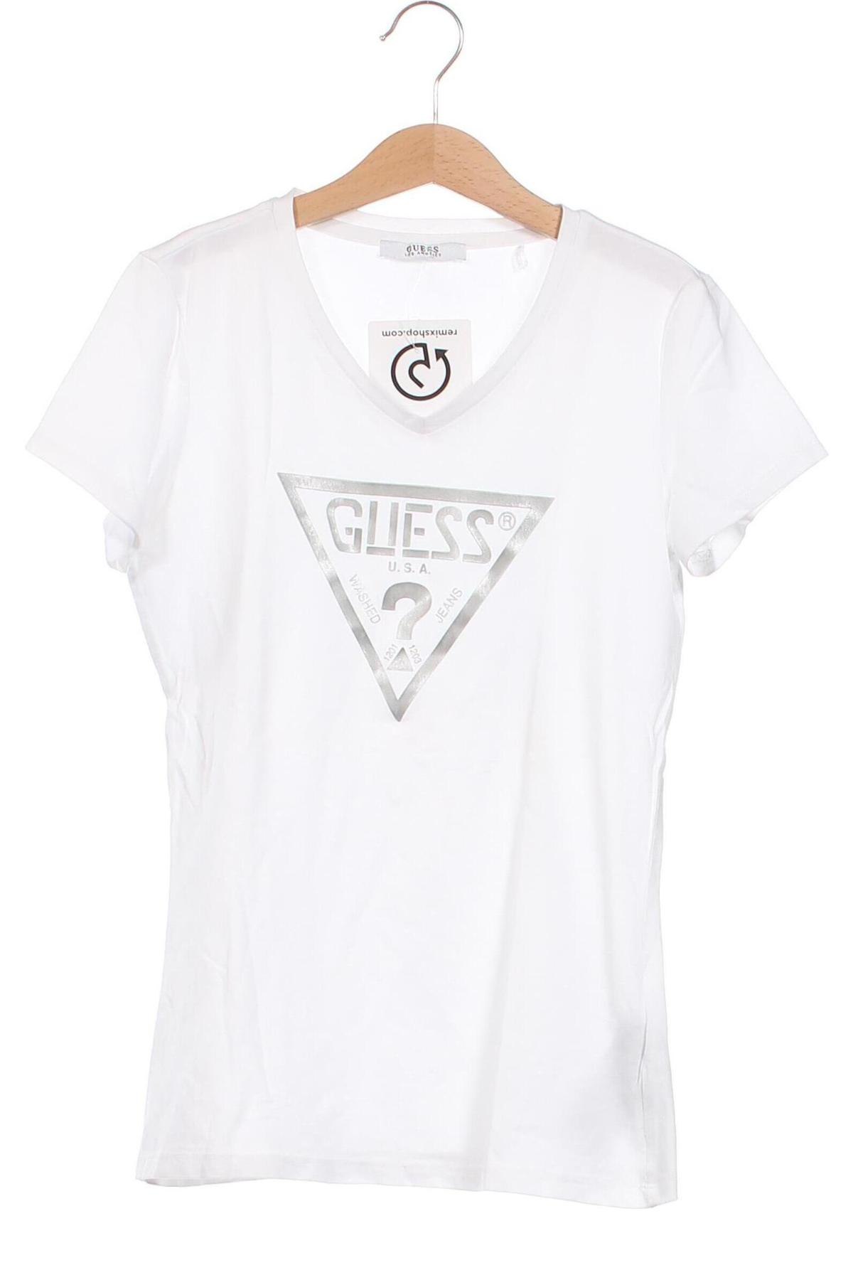 Damen T-Shirt Guess, Größe XS, Farbe Weiß, Preis 16,00 €