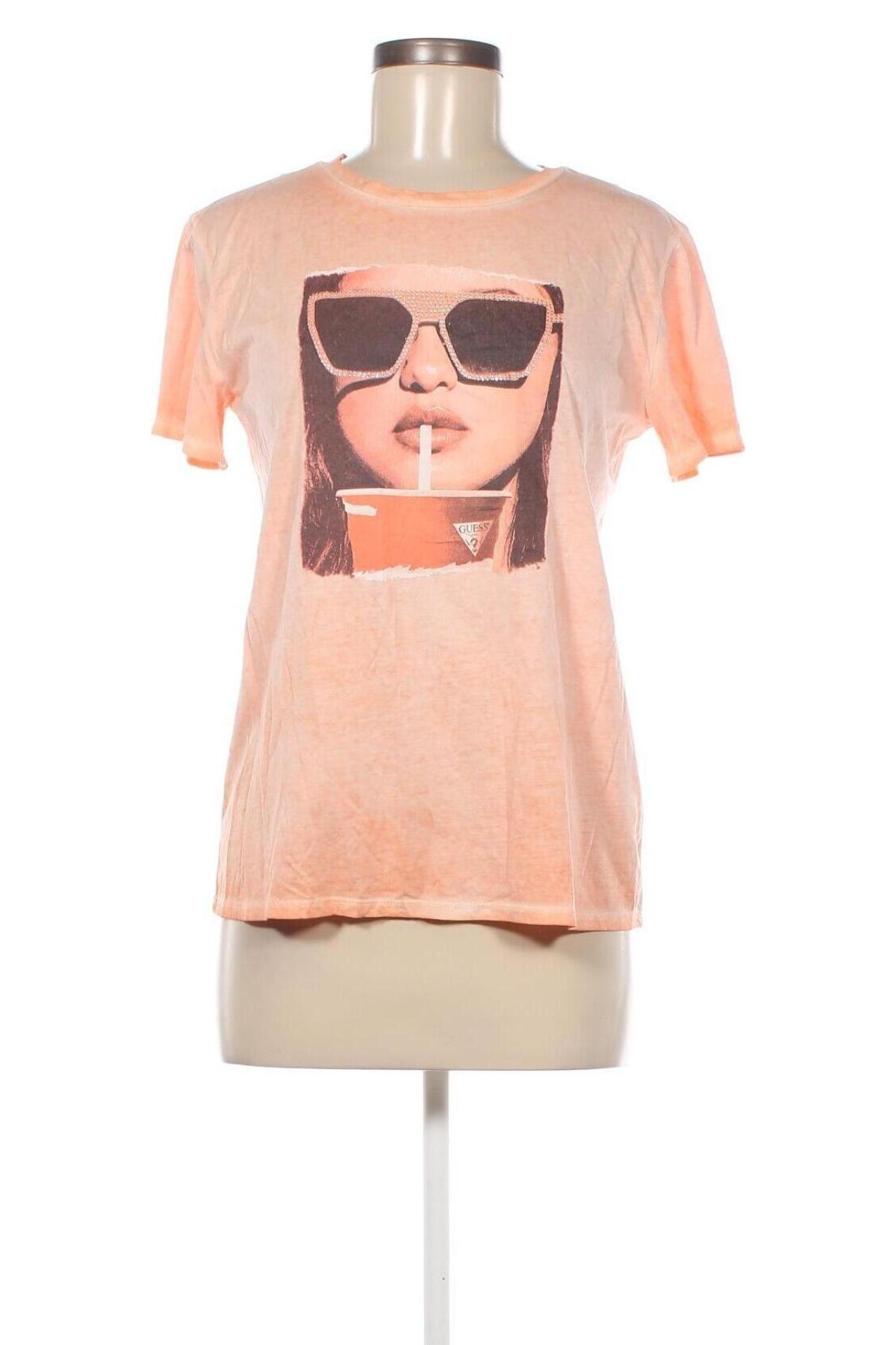Γυναικείο t-shirt Guess, Μέγεθος S, Χρώμα Πορτοκαλί, Τιμή 37,11 €