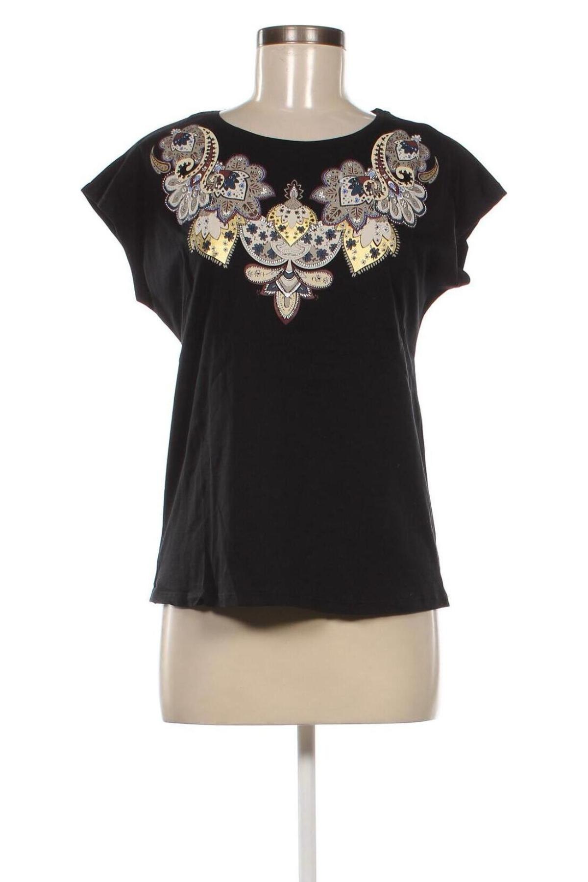 Γυναικείο t-shirt Oviesse, Μέγεθος S, Χρώμα Μαύρο, Τιμή 10,82 €