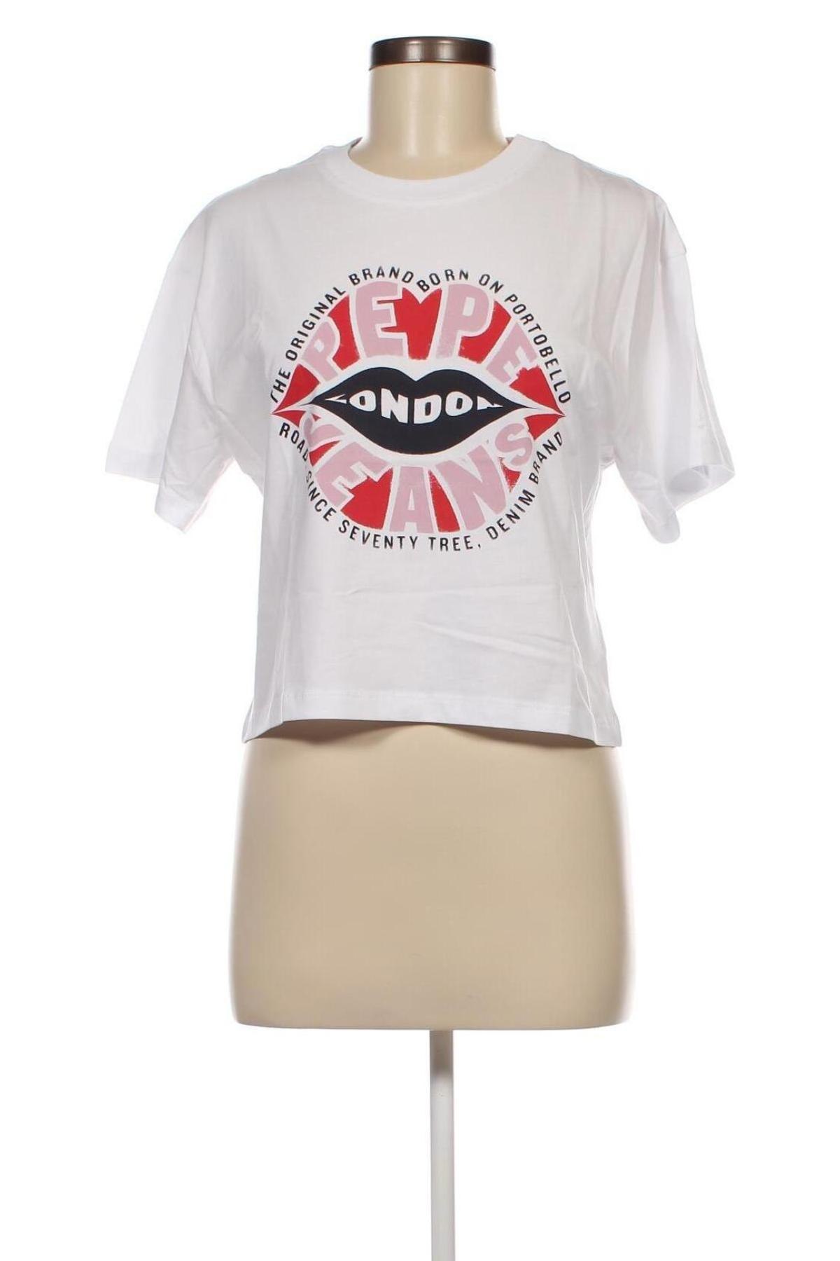 Damen T-Shirt Pepe Jeans, Größe XS, Farbe Weiß, Preis 31,96 €