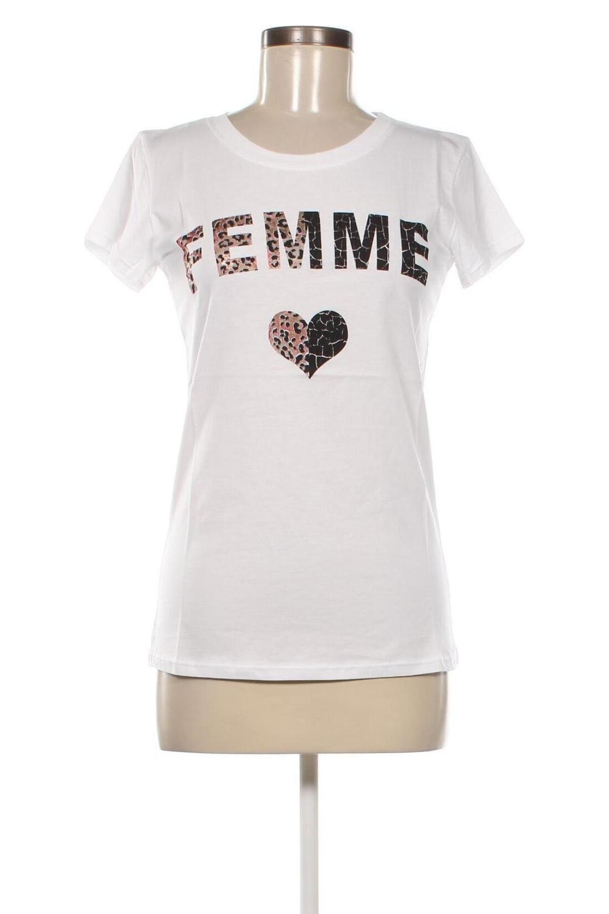 Γυναικείο t-shirt Rinascimento, Μέγεθος M, Χρώμα Λευκό, Τιμή 17,26 €