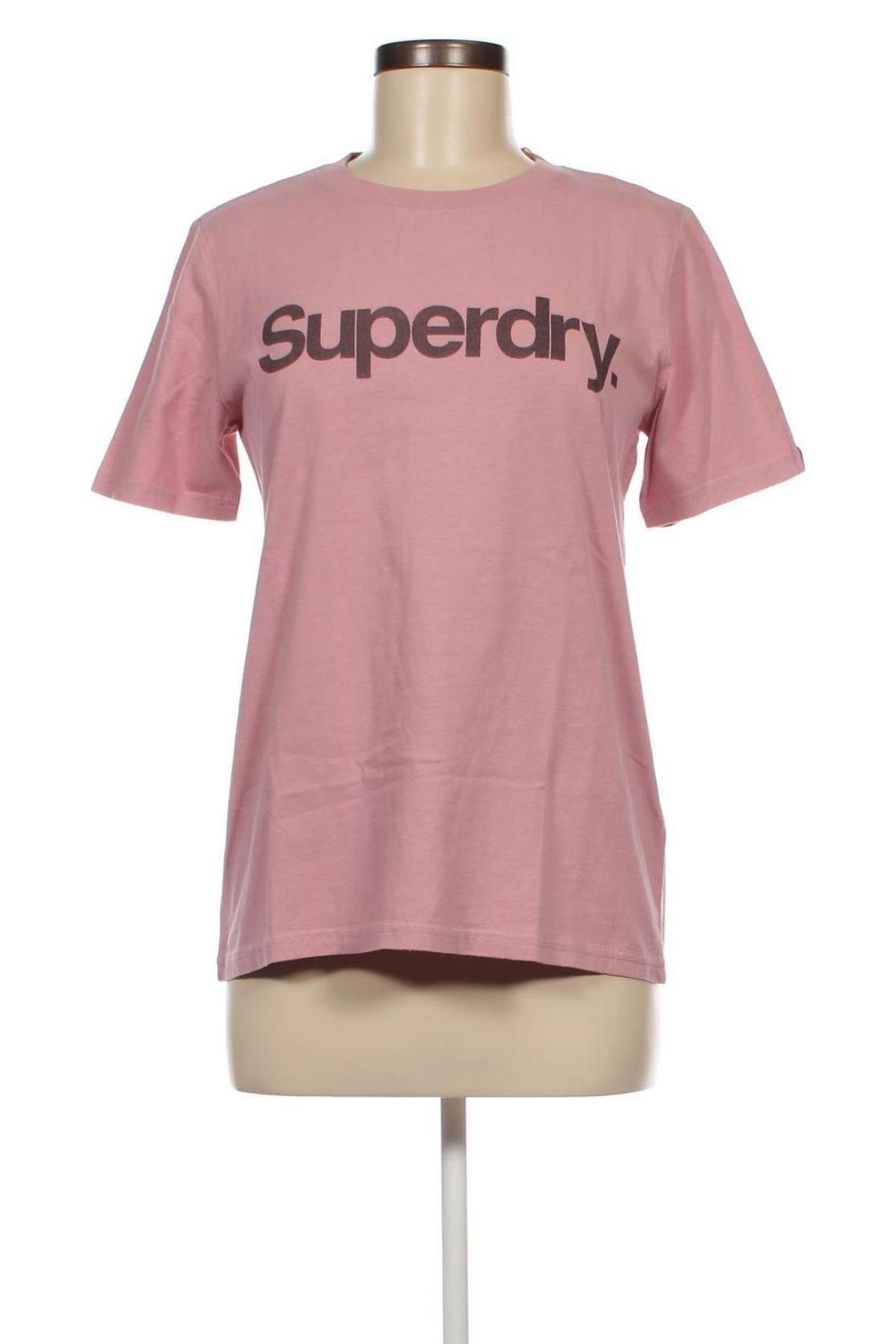 Damen T-Shirt Superdry, Größe M, Farbe Rosa, Preis 14,64 €