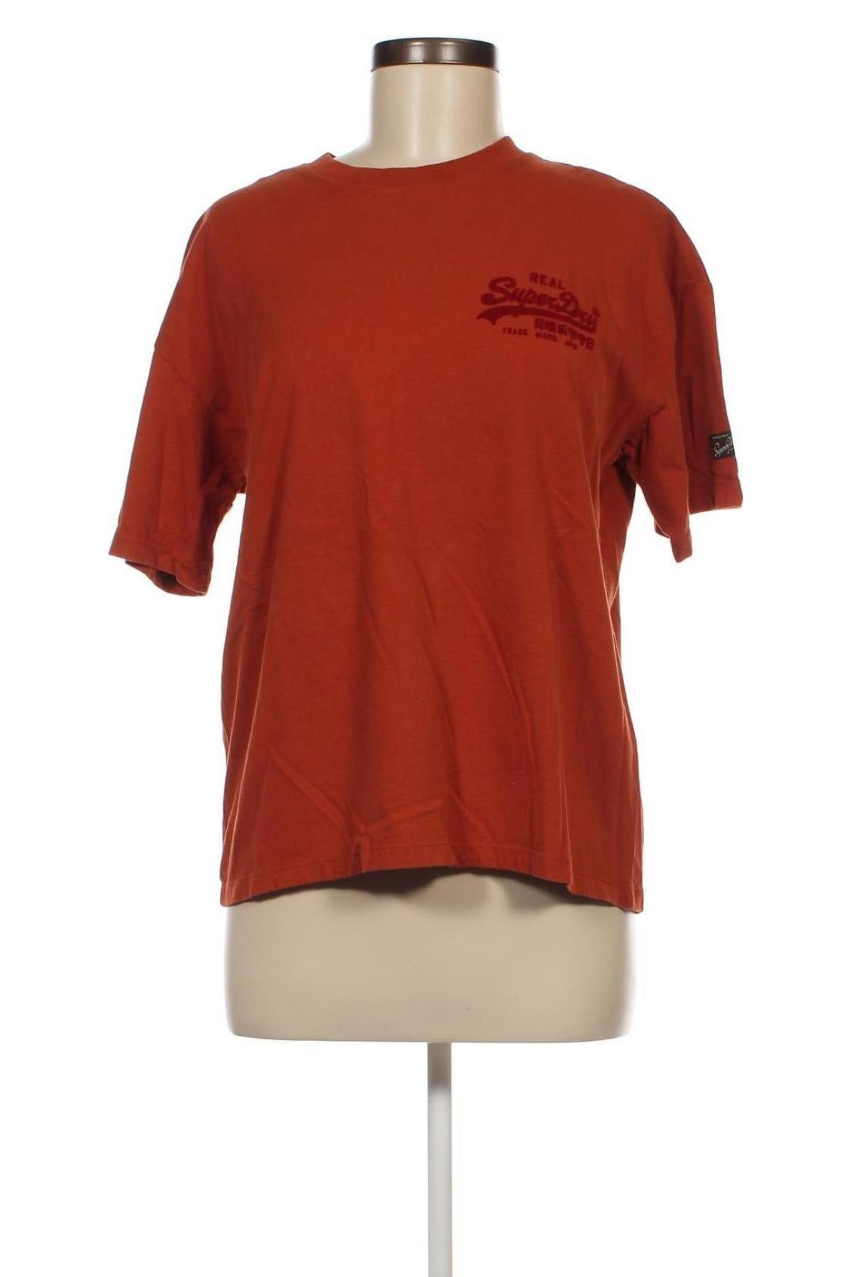 Γυναικείο t-shirt Superdry, Μέγεθος M, Χρώμα Καφέ, Τιμή 12,37 €