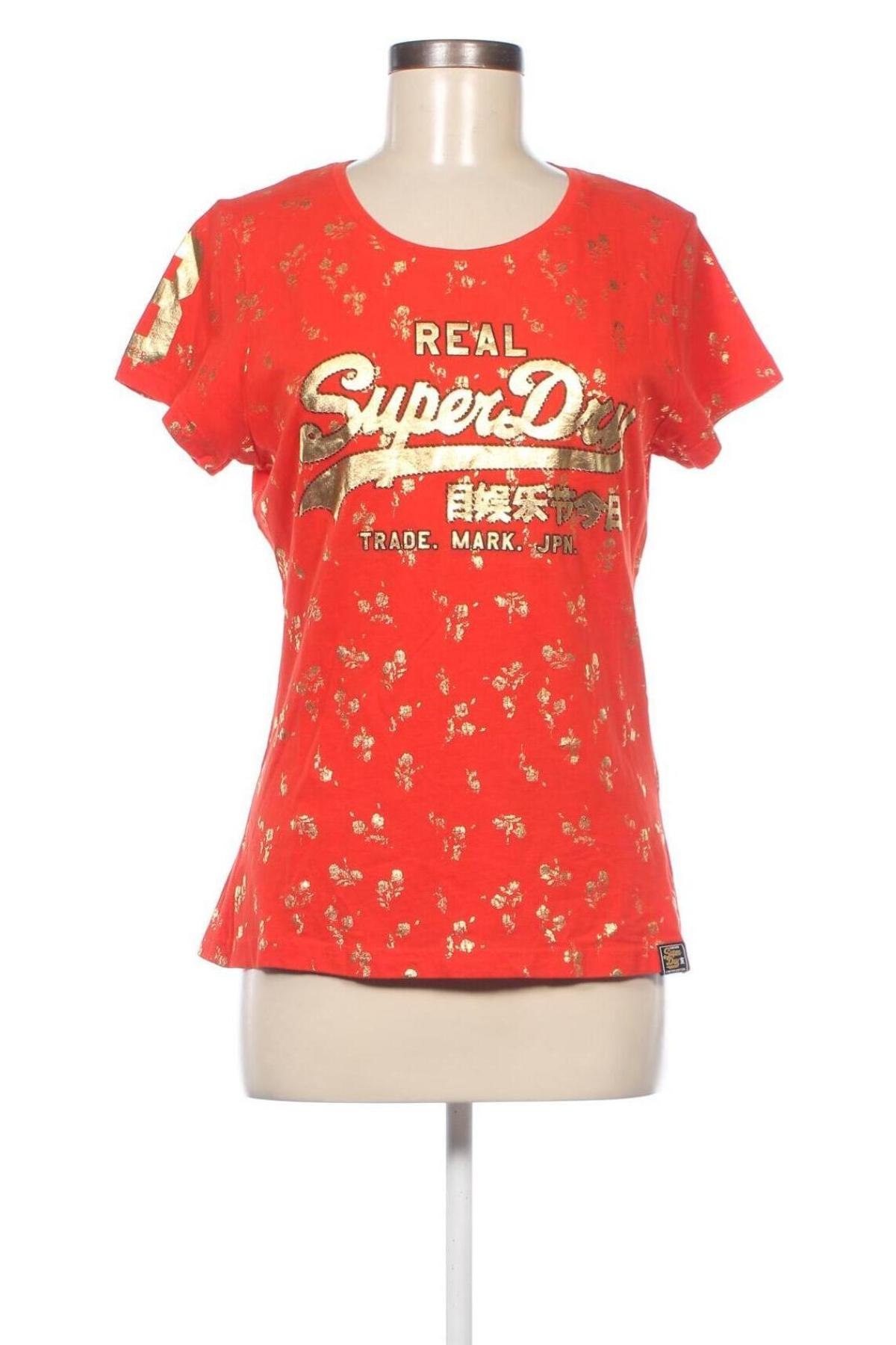 Дамска тениска Superdry, Размер L, Цвят Червен, Цена 34,00 лв.