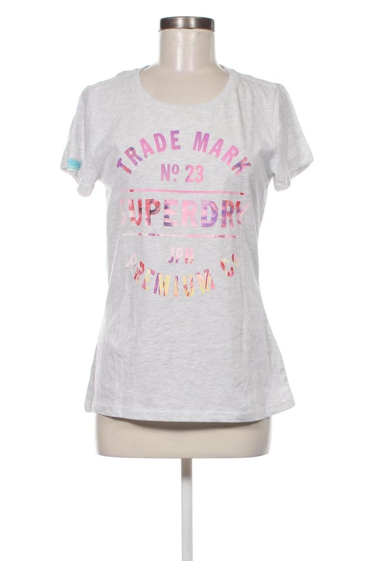 Γυναικείο t-shirt Superdry, Μέγεθος L, Χρώμα Γκρί, Τιμή 17,53 €