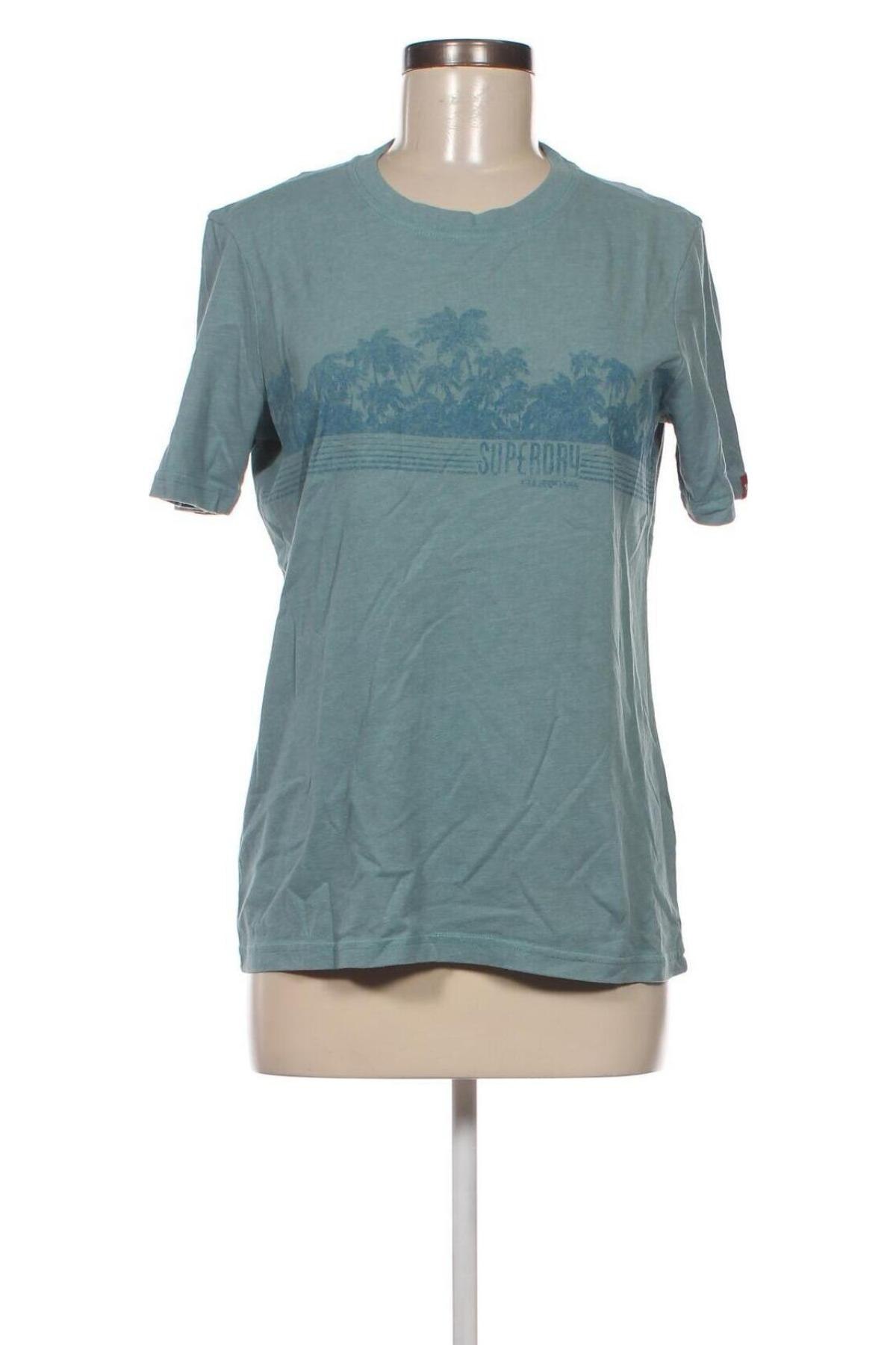 Γυναικείο t-shirt Superdry, Μέγεθος S, Χρώμα Μπλέ, Τιμή 20,62 €