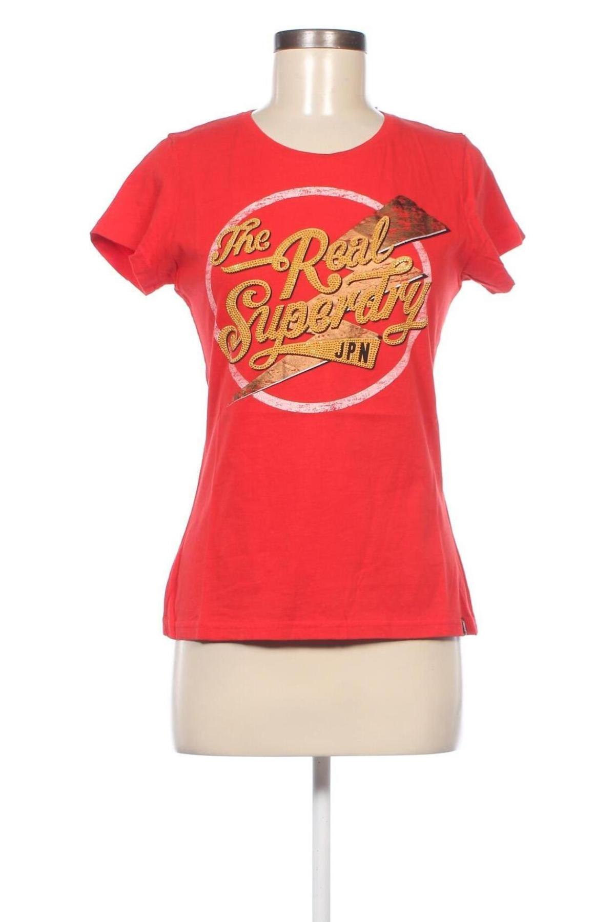 Damen T-Shirt Superdry, Größe M, Farbe Rot, Preis € 20,62