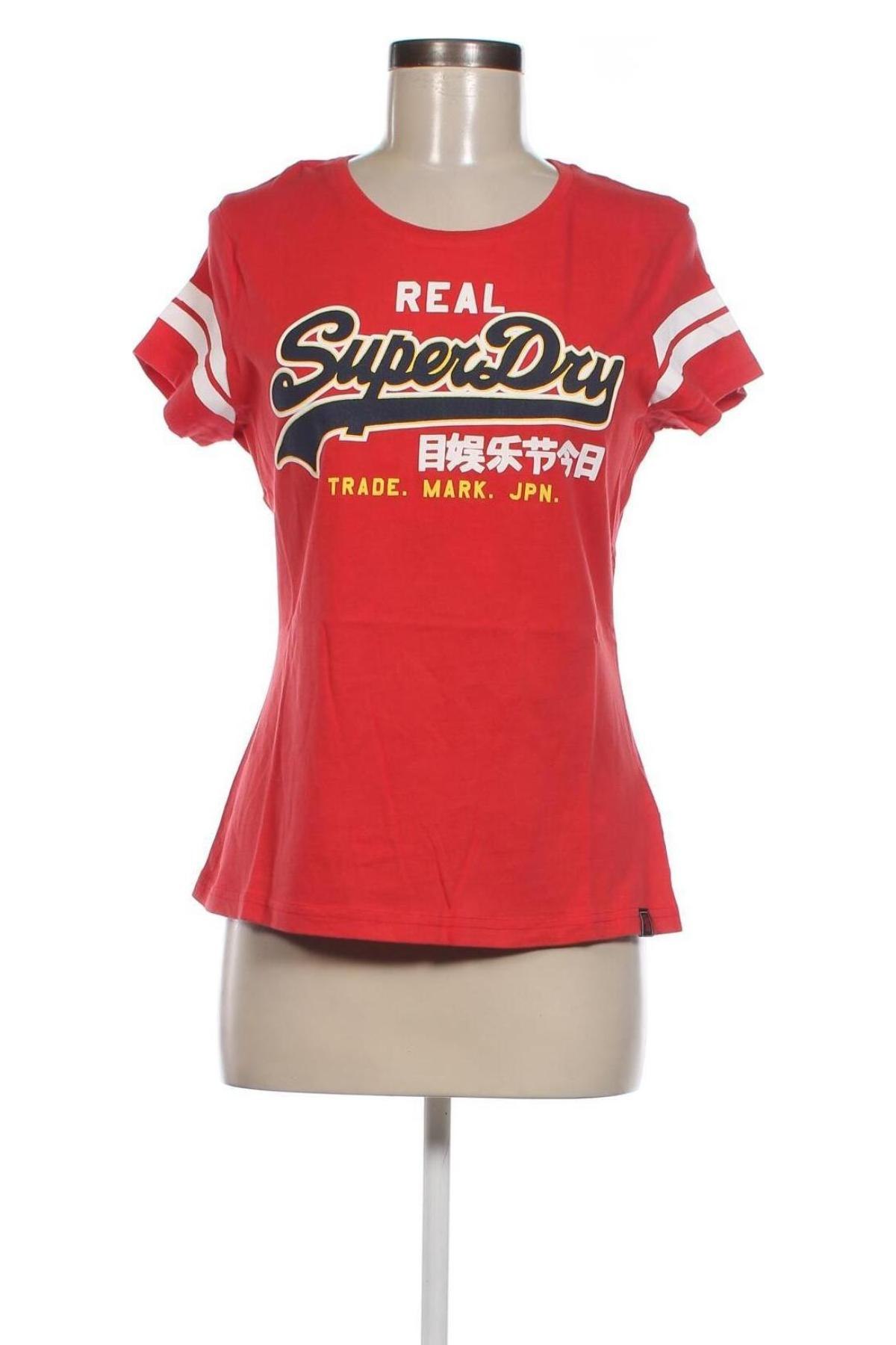 Γυναικείο t-shirt Superdry, Μέγεθος L, Χρώμα Κόκκινο, Τιμή 17,53 €