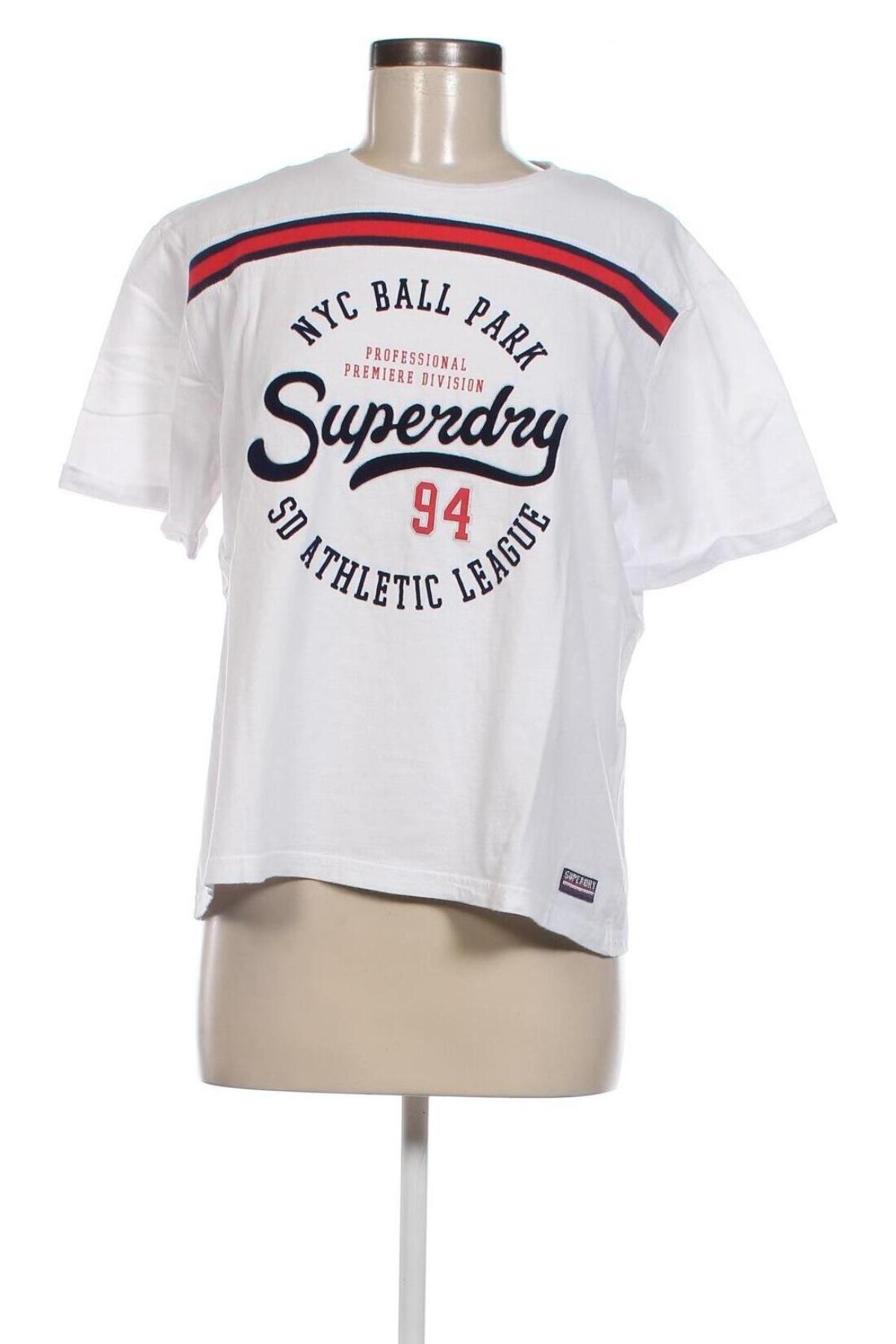 Damen T-Shirt Superdry, Größe M, Farbe Weiß, Preis 20,62 €