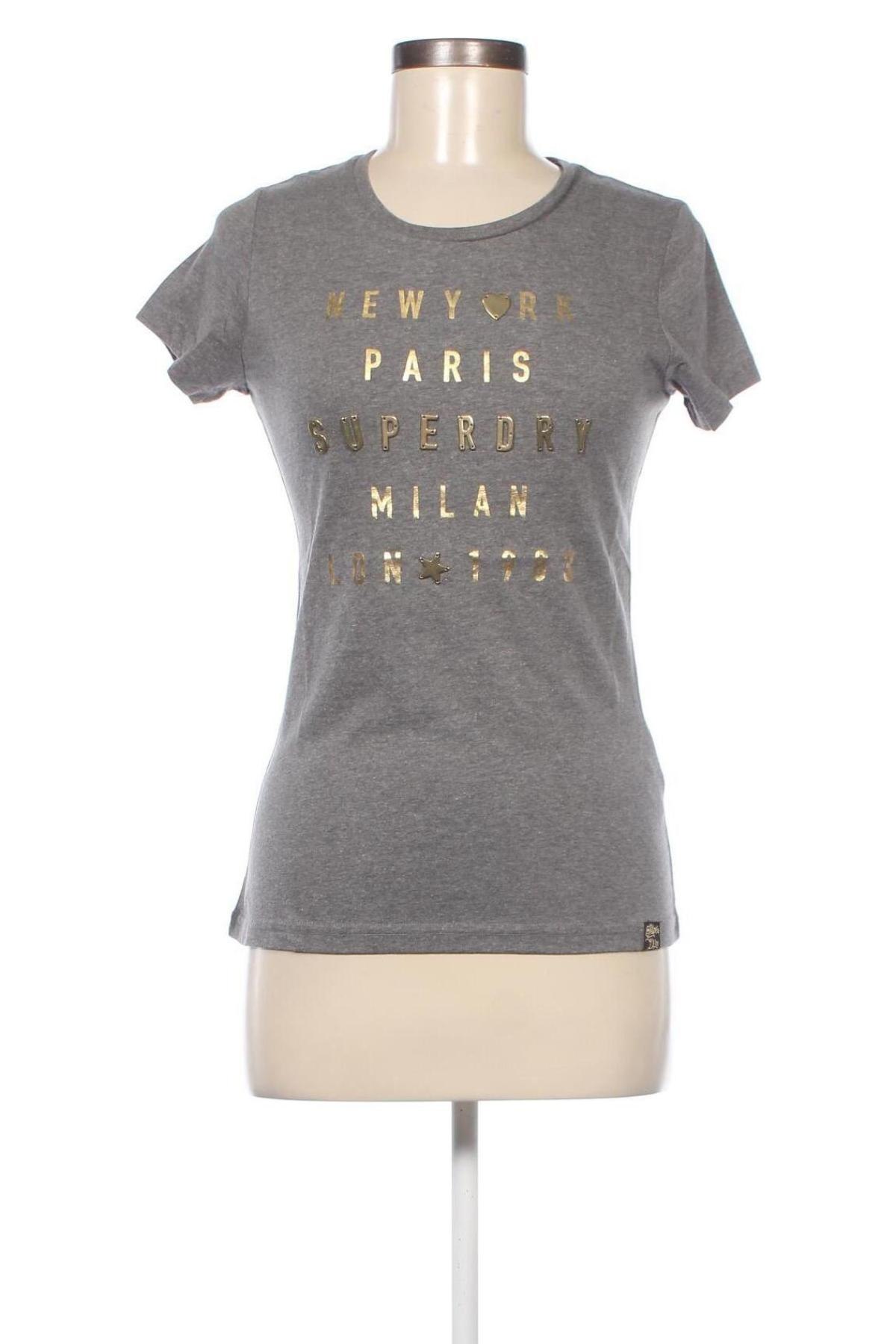 Damen T-Shirt Superdry, Größe M, Farbe Grau, Preis 11,75 €