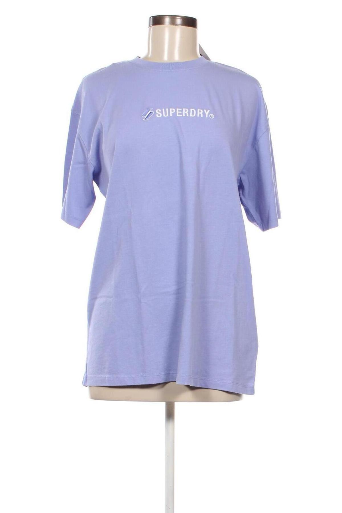 Γυναικείο t-shirt Superdry, Μέγεθος M, Χρώμα Μπλέ, Τιμή 20,62 €