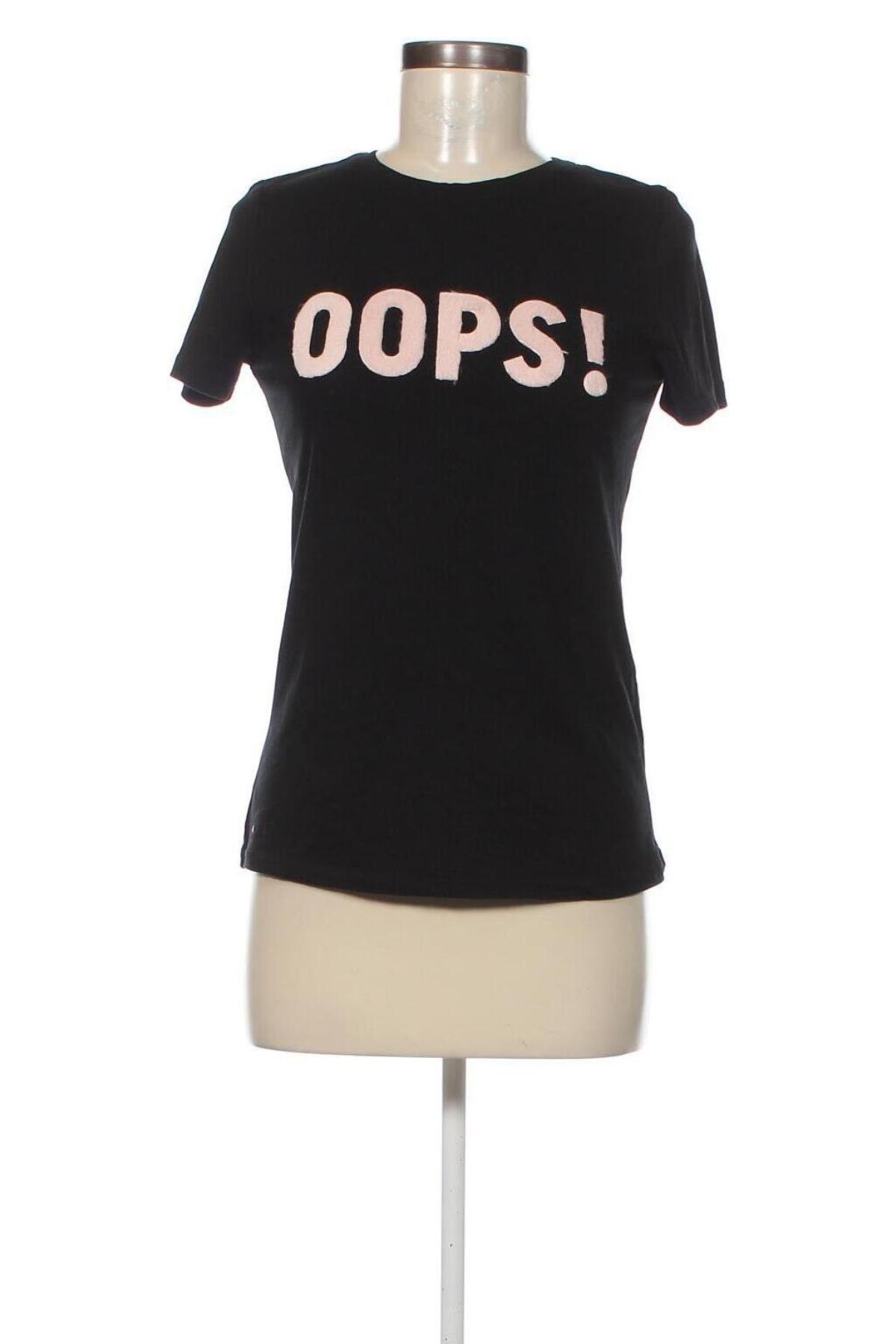 Γυναικείο t-shirt Terranova, Μέγεθος S, Χρώμα Μαύρο, Τιμή 6,65 €