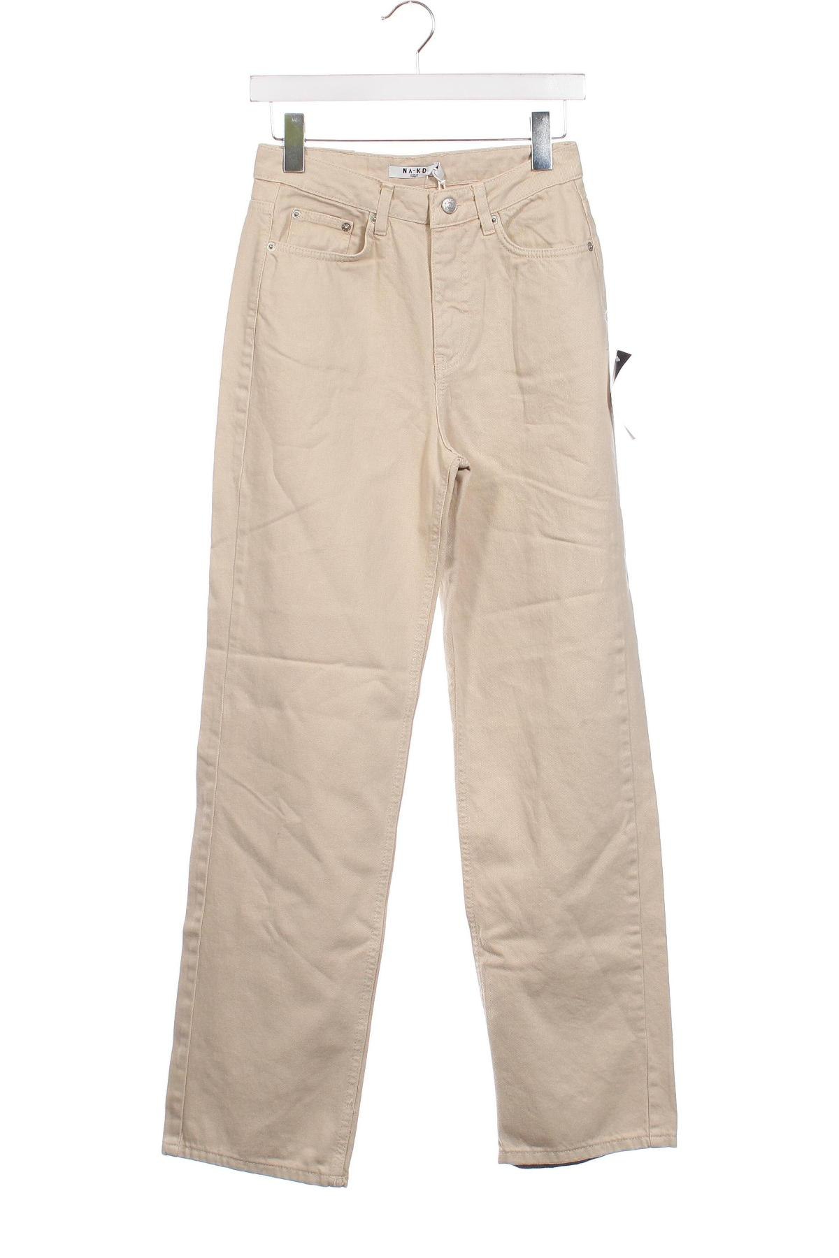 Dámské džíny  NA-KD, Velikost XS, Barva Béžová, Cena  445,00 Kč