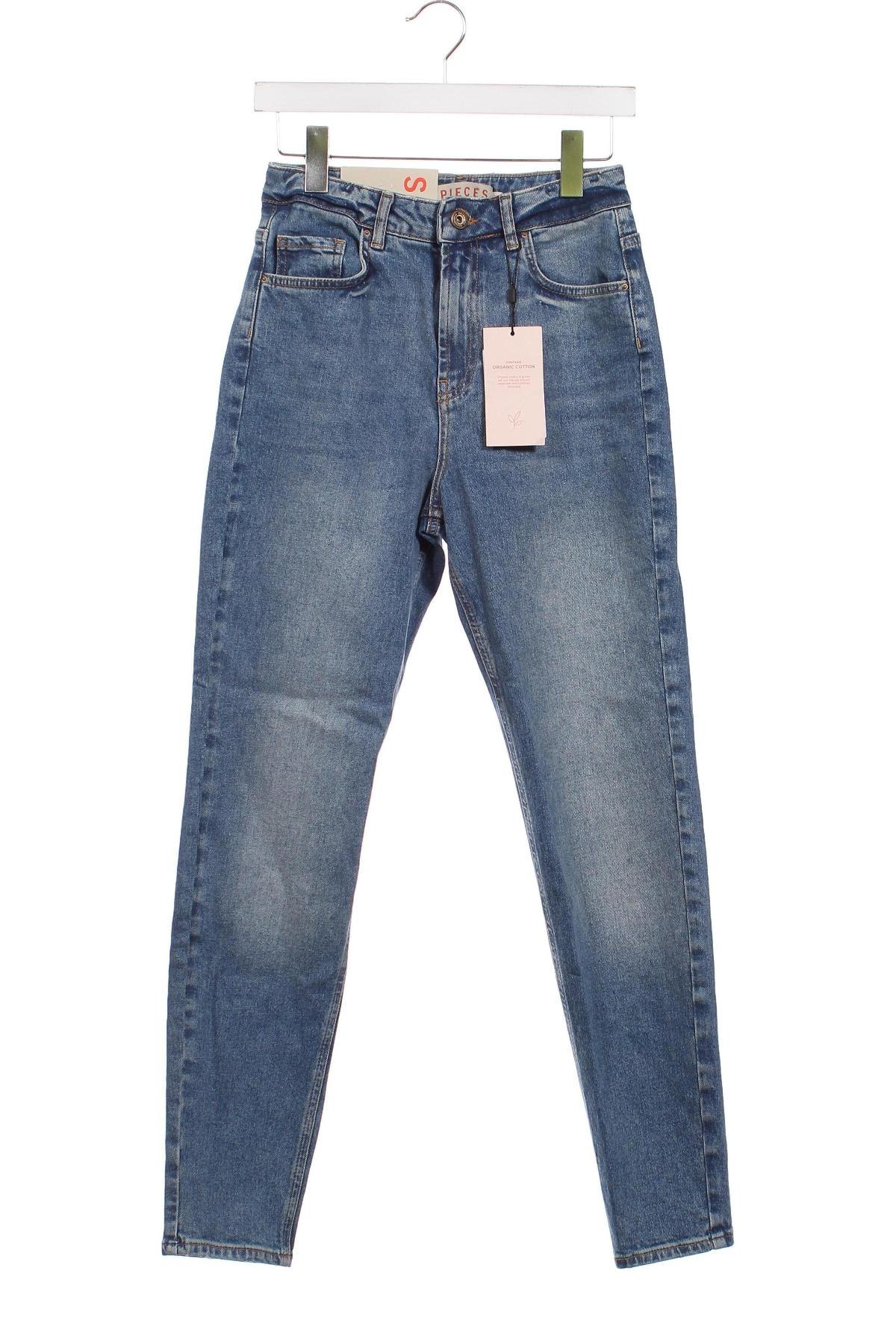 Damskie jeansy Pieces, Rozmiar XS, Kolor Niebieski, Cena 123,40 zł