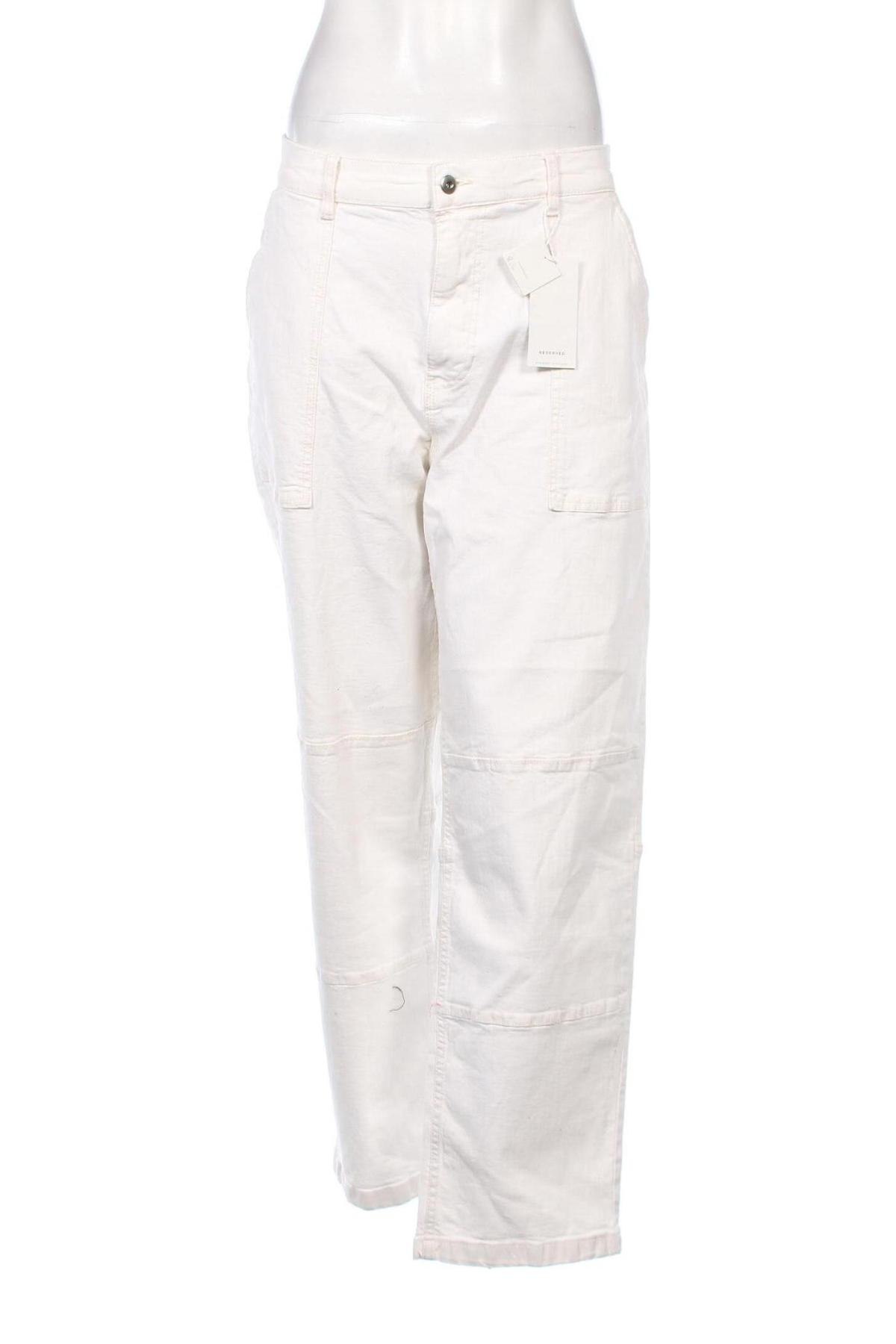 Damskie jeansy Reserved, Rozmiar XL, Kolor Biały, Cena 122,61 zł