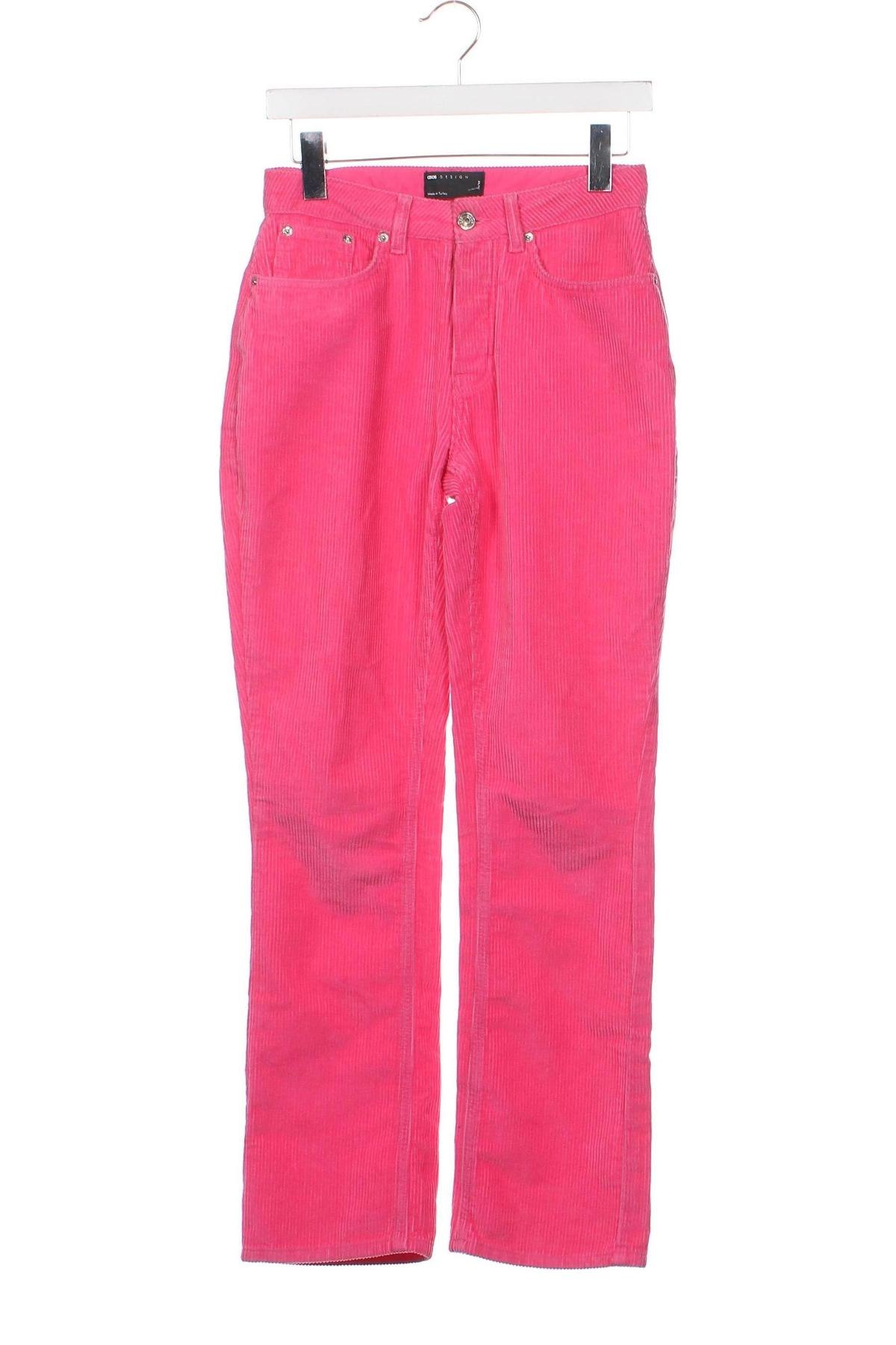 Pantaloni de velvet de femei ASOS, Mărime XS, Culoare Roz, Preț 39,04 Lei
