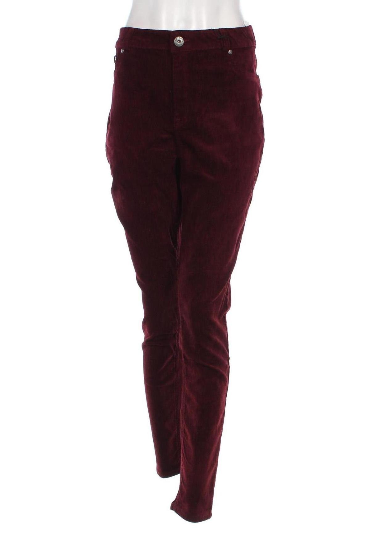 Pantaloni de velvet de femei Arizona, Mărime XXL, Culoare Roșu, Preț 74,15 Lei