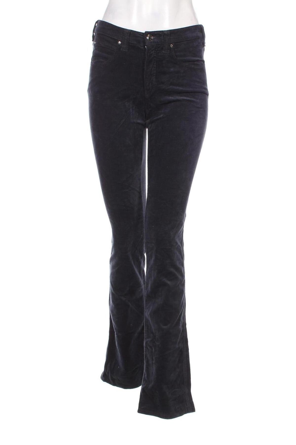Pantaloni de velvet de femei Armani Jeans, Mărime S, Culoare Albastru, Preț 258,23 Lei
