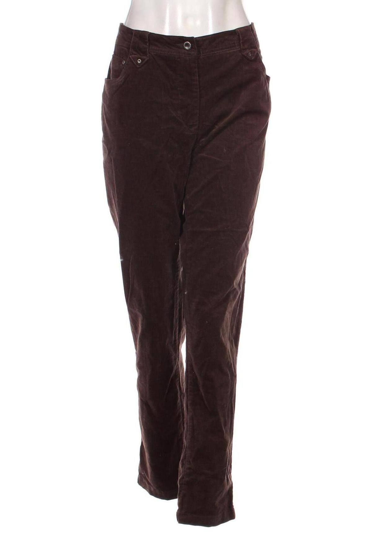 Γυναικείο κοτλέ παντελόνι Canda, Μέγεθος XL, Χρώμα Καφέ, Τιμή 7,00 €