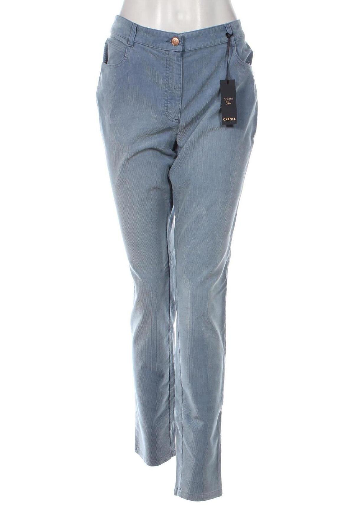 Γυναικείο κοτλέ παντελόνι Caroll, Μέγεθος XL, Χρώμα Μπλέ, Τιμή 40,21 €