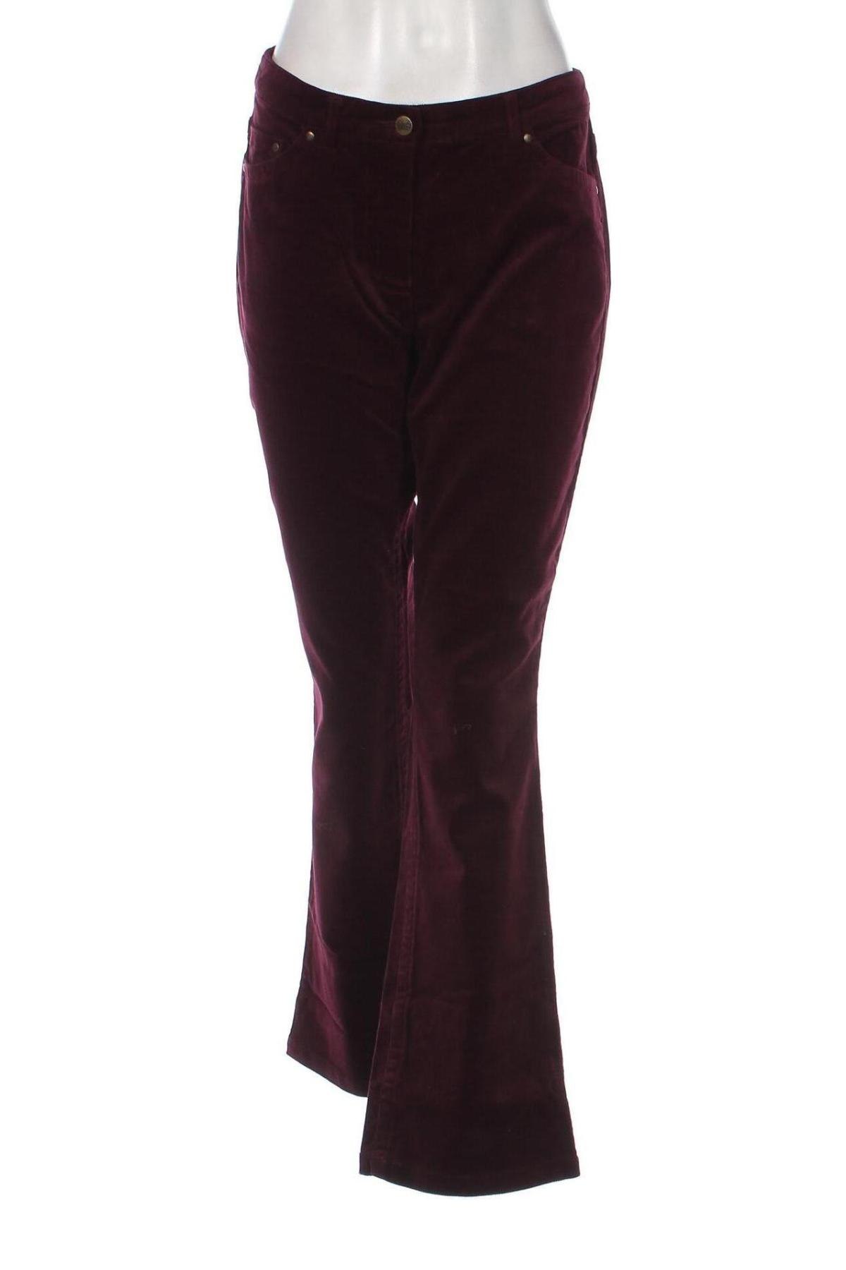 Pantaloni de velvet de femei Cheer, Mărime M, Culoare Roșu, Preț 15,13 Lei