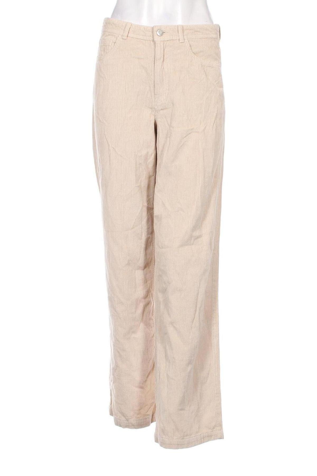 Γυναικείο κοτλέ παντελόνι Clockhouse, Μέγεθος S, Χρώμα Εκρού, Τιμή 6,28 €