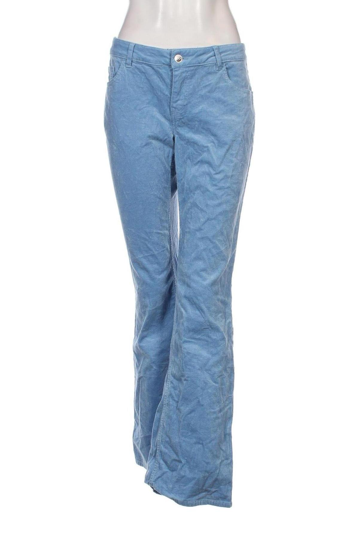 Γυναικείο κοτλέ παντελόνι H&M Divided, Μέγεθος L, Χρώμα Μπλέ, Τιμή 17,94 €