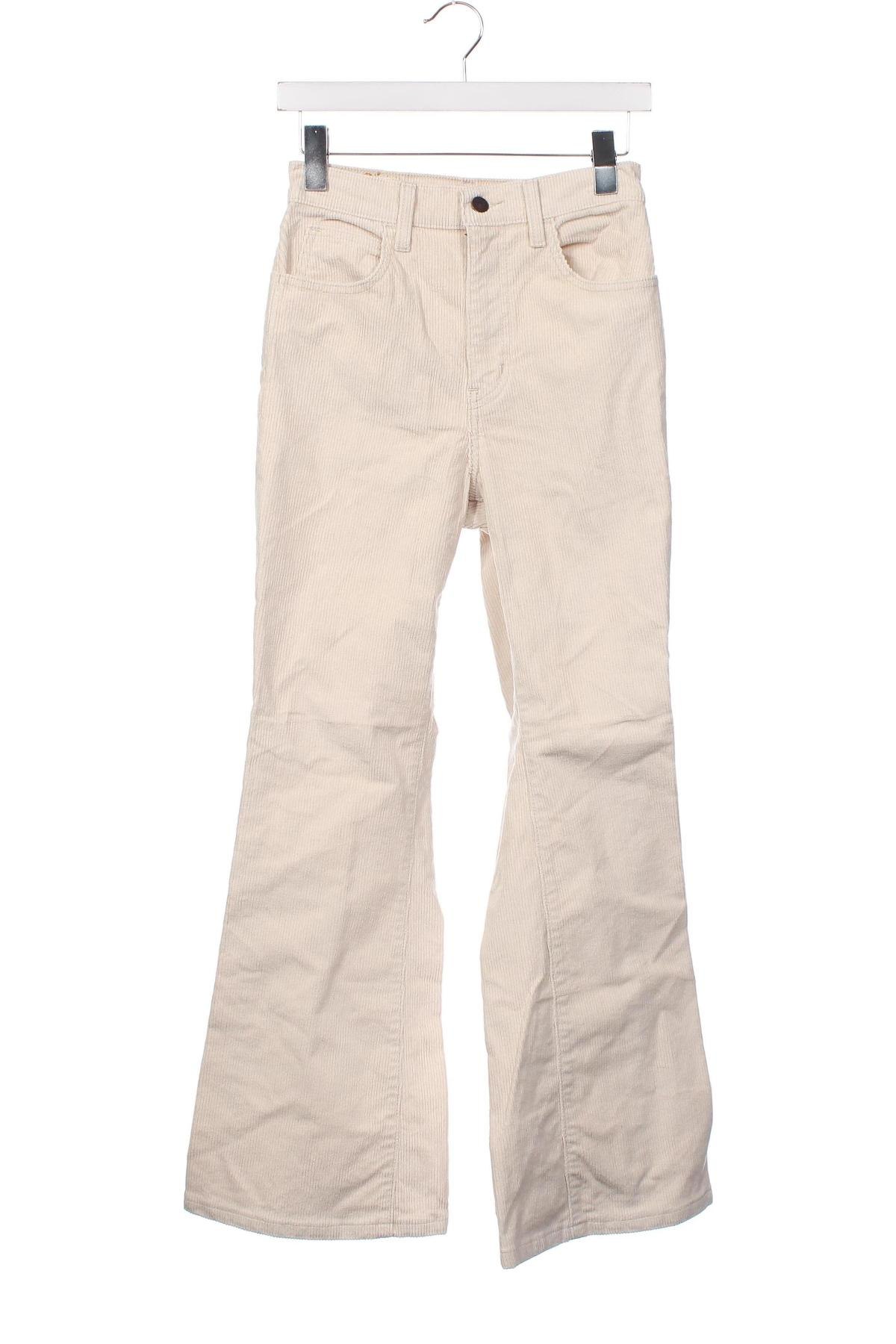 Pantaloni de velvet de femei Levi's, Mărime XS, Culoare Ecru, Preț 80,52 Lei
