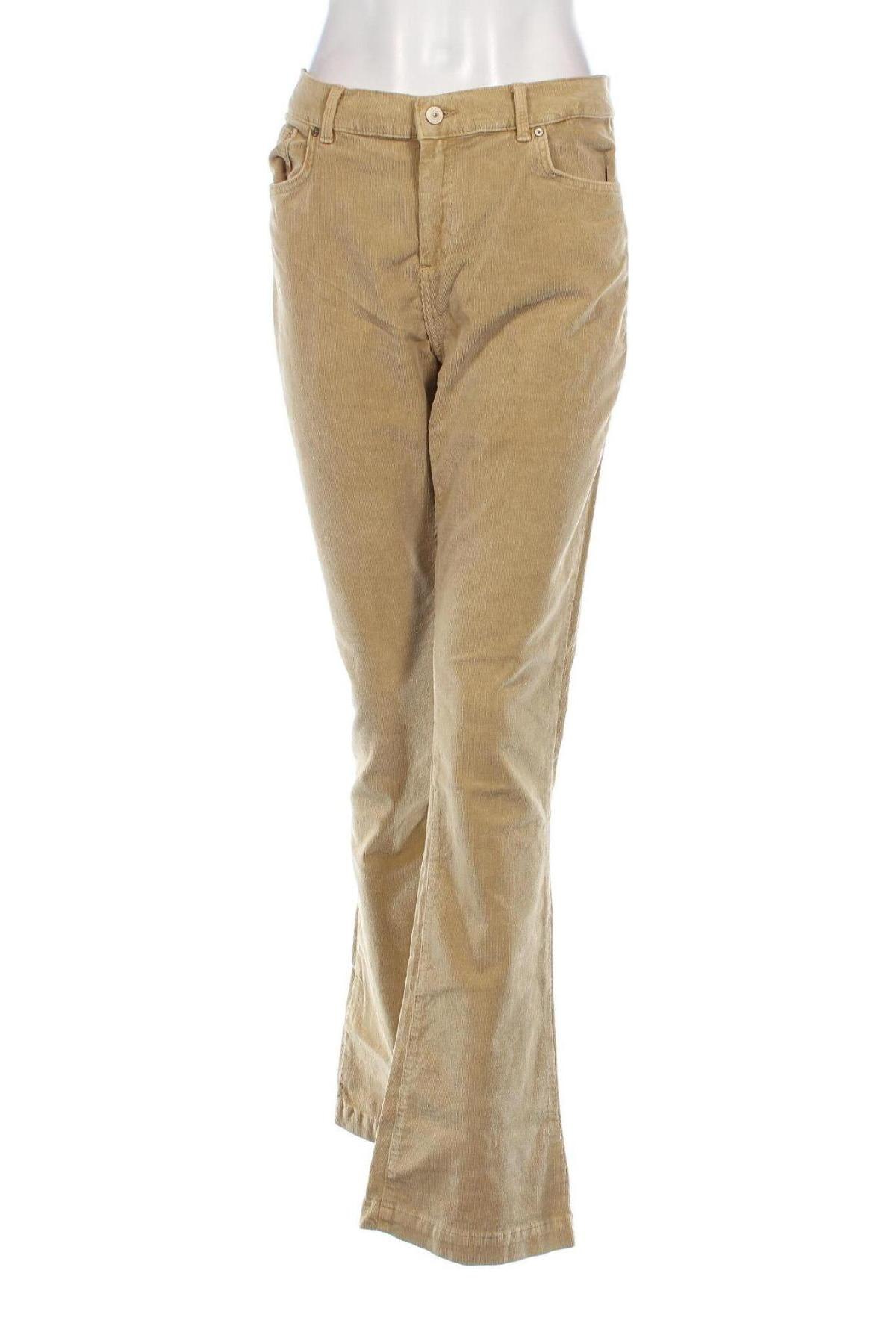 Pantaloni de velvet de femei Ltb, Mărime L, Culoare Bej, Preț 70,36 Lei