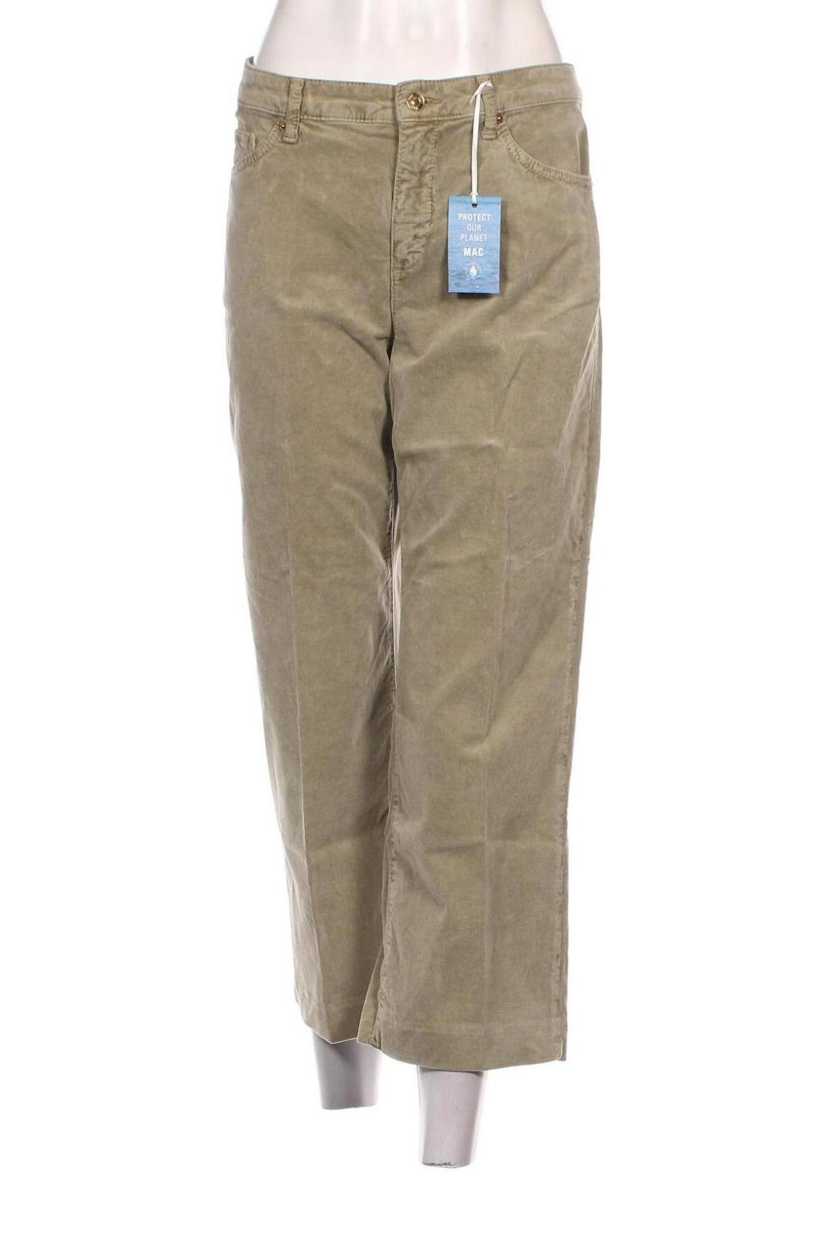 Pantaloni de velvet de femei Mac, Mărime M, Culoare Verde, Preț 179,61 Lei