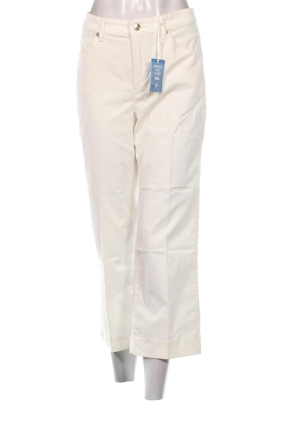 Pantaloni de velvet de femei Mac, Mărime M, Culoare Alb, Preț 189,87 Lei