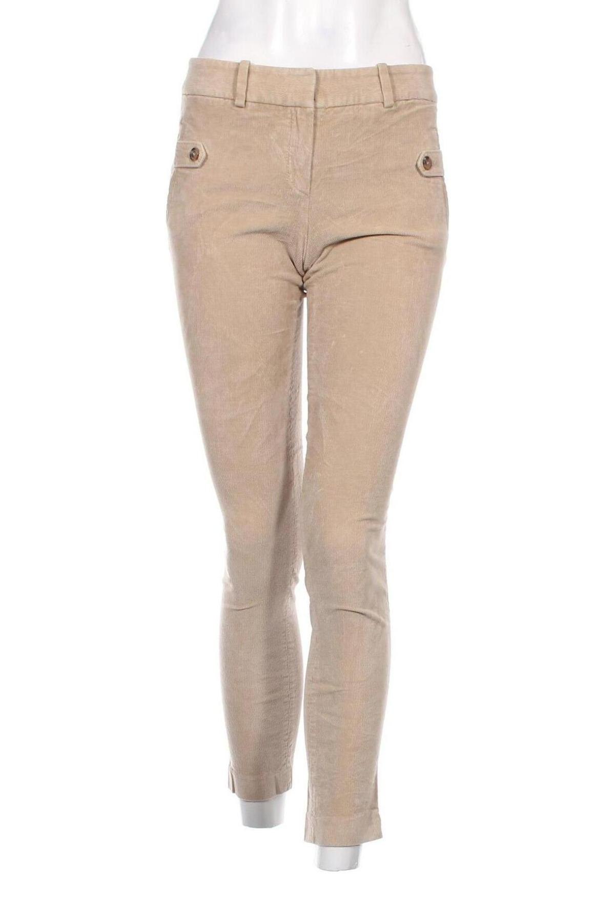 Pantaloni de velvet de femei Massimo Dutti, Mărime M, Culoare Bej, Preț 134,21 Lei