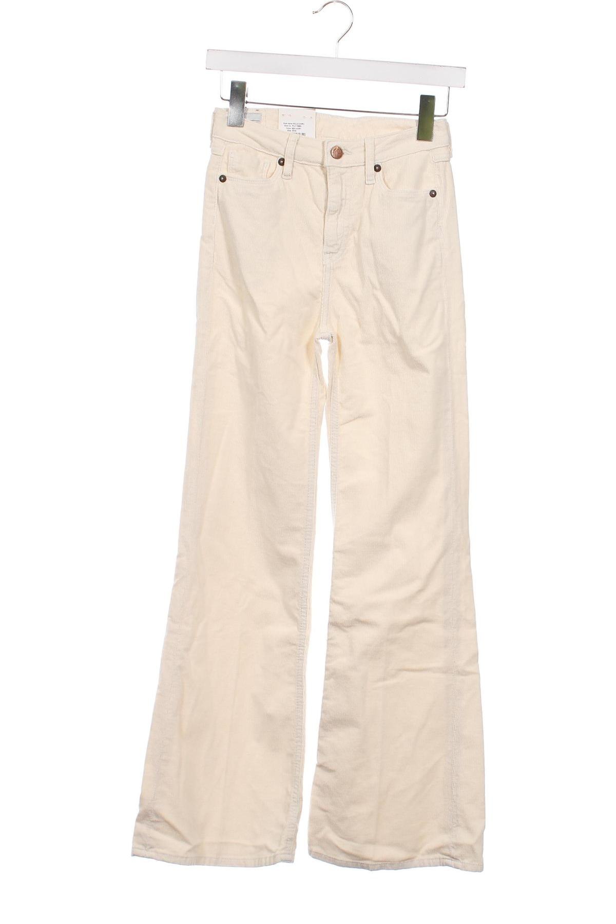 Pantaloni de velvet de femei Pepe Jeans, Mărime XS, Culoare Ecru, Preț 179,61 Lei