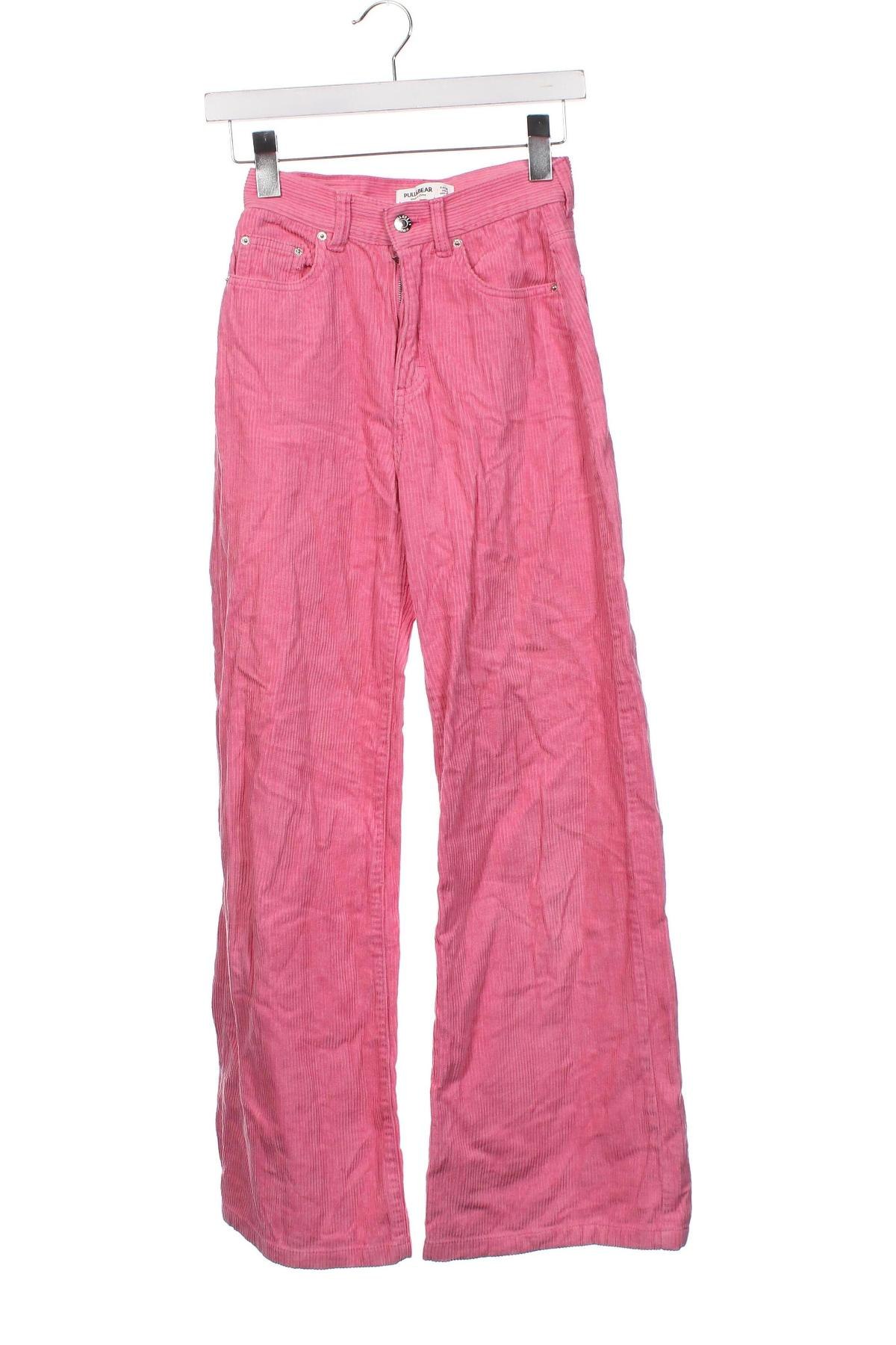 Damen Cordhose Pull&Bear, Größe XXS, Farbe Rosa, Preis € 7,06