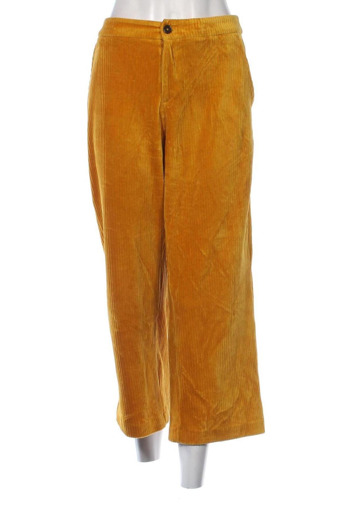 Pantaloni de velvet de femei S.Oliver, Mărime L, Culoare Galben, Preț 28,32 Lei