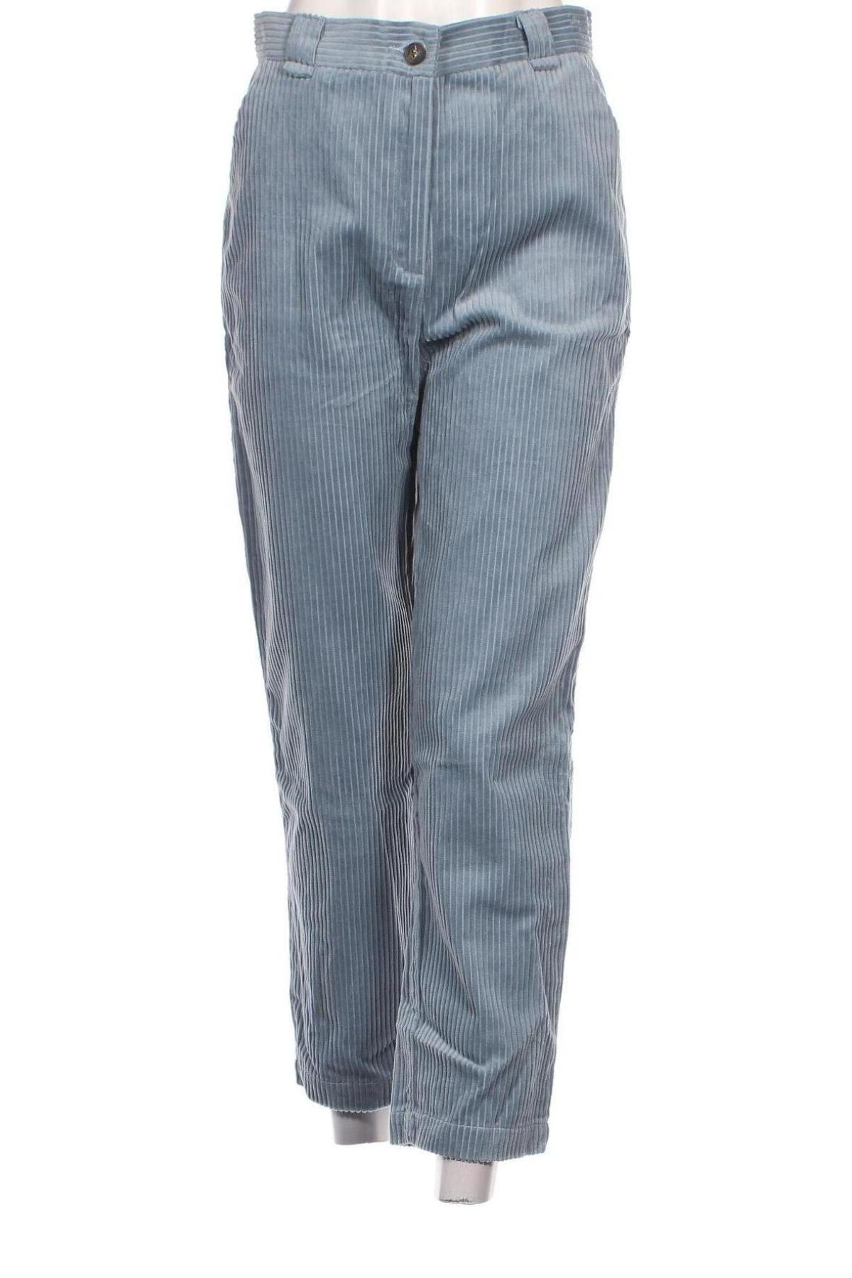 Pantaloni de velvet de femei The Korner, Mărime M, Culoare Albastru, Preț 45,89 Lei
