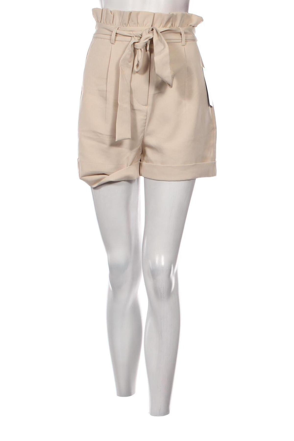 Pantaloni scurți de femei Anika Teller x NA-KD, Mărime XS, Culoare Bej, Preț 43,06 Lei