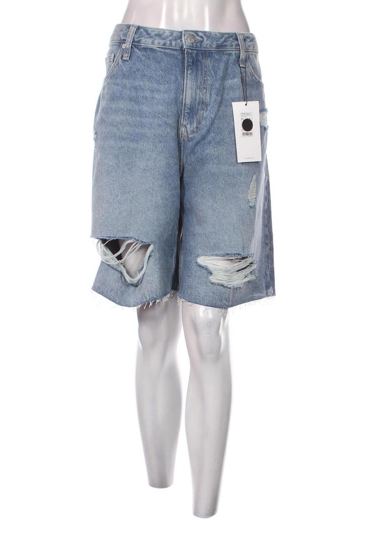 Дамски къс панталон Calvin Klein Jeans, Размер XXL, Цвят Син, Цена 81,29 лв.