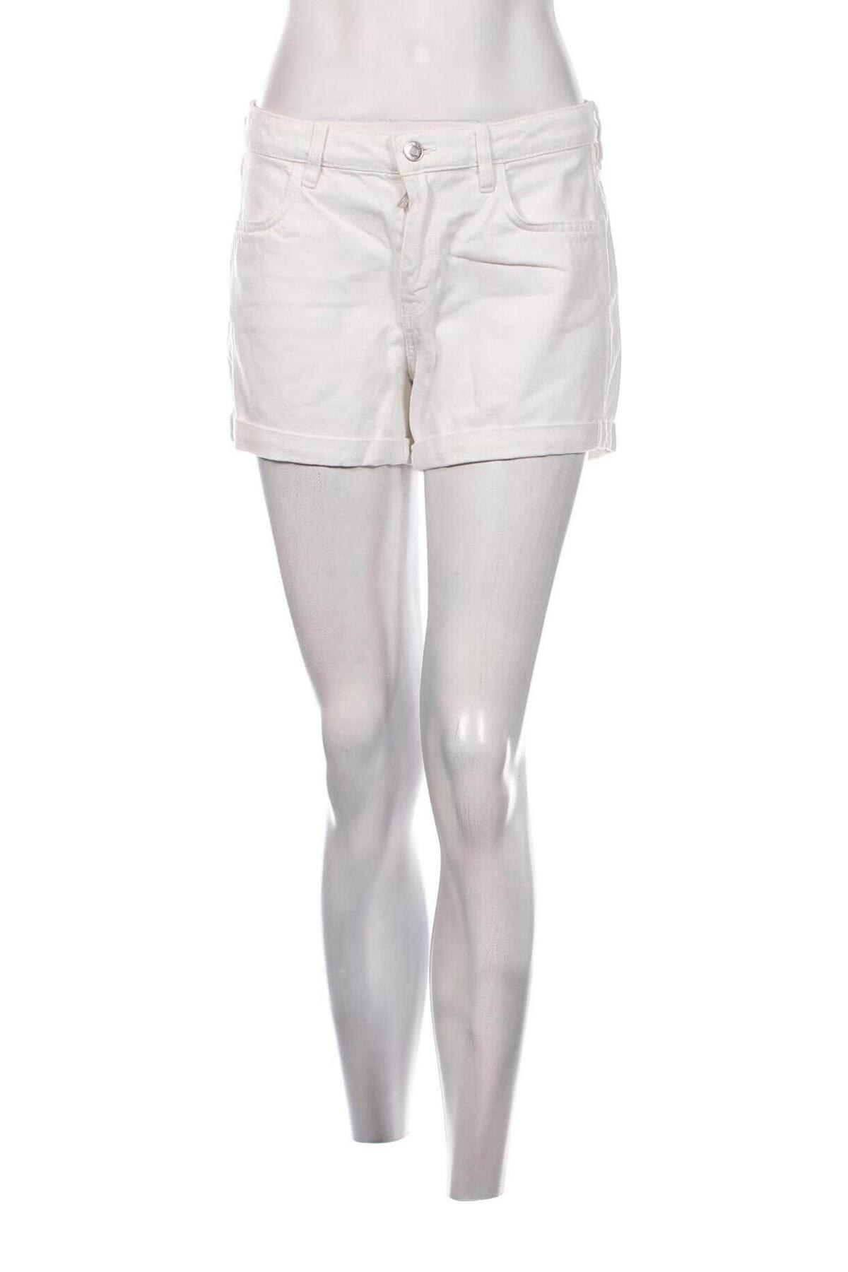 Дамски къс панталон H&M, Размер M, Цвят Бял, Цена 17,50 лв.