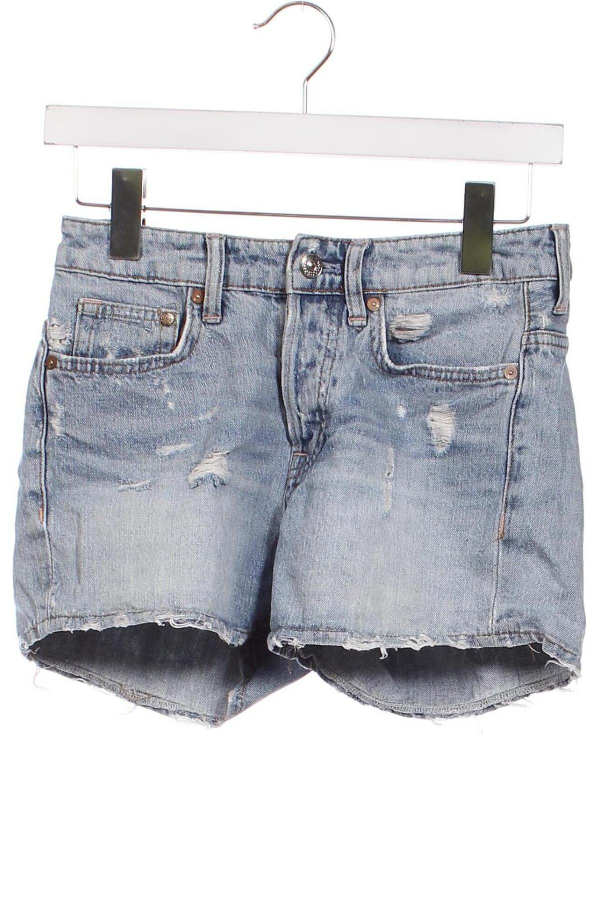 Pantaloni scurți de femei H&M, Mărime XS, Culoare Albastru, Preț 48,47 Lei