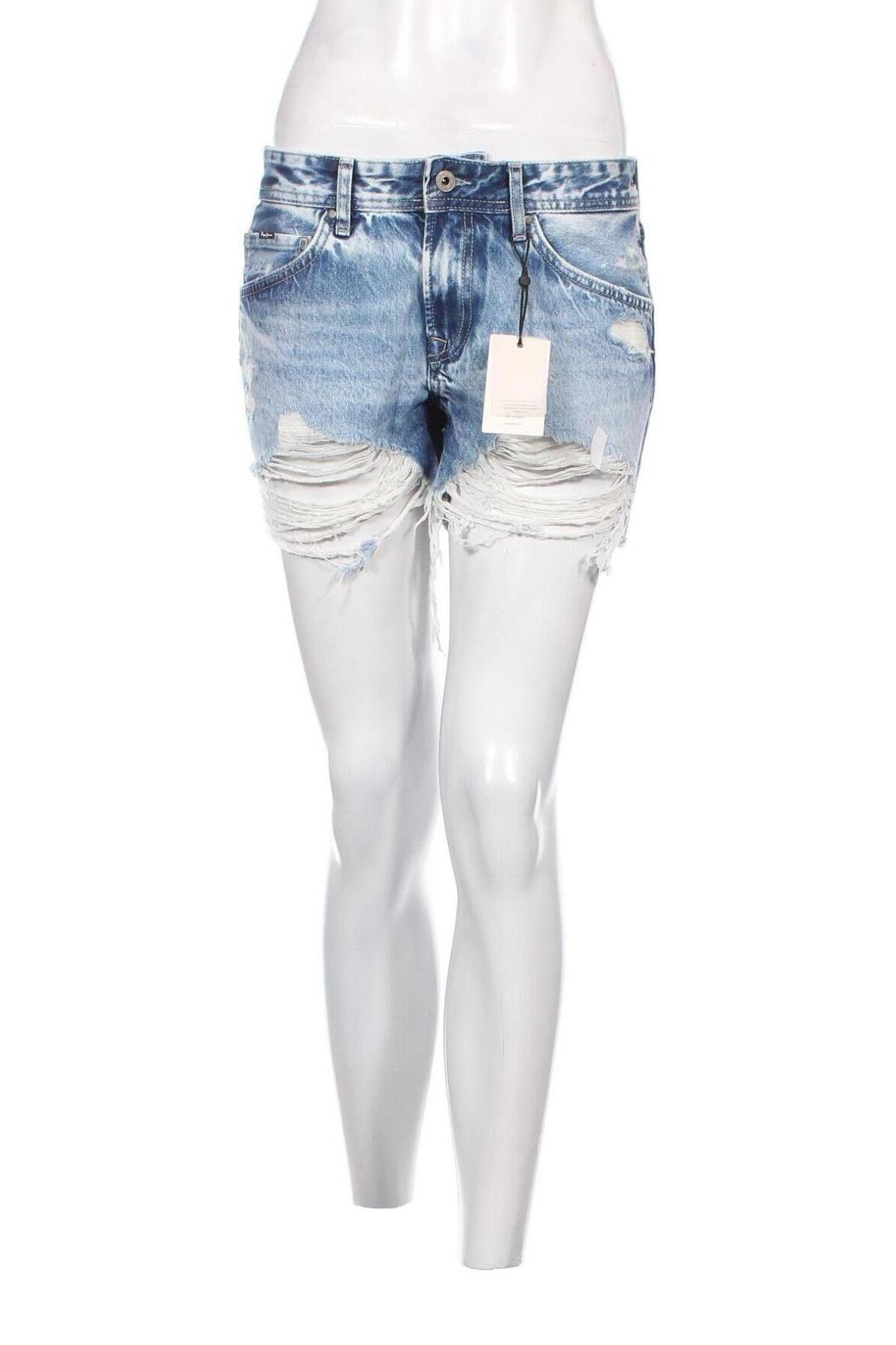 Γυναικείο κοντό παντελόνι Pepe Jeans, Μέγεθος M, Χρώμα Μπλέ, Τιμή 28,11 €